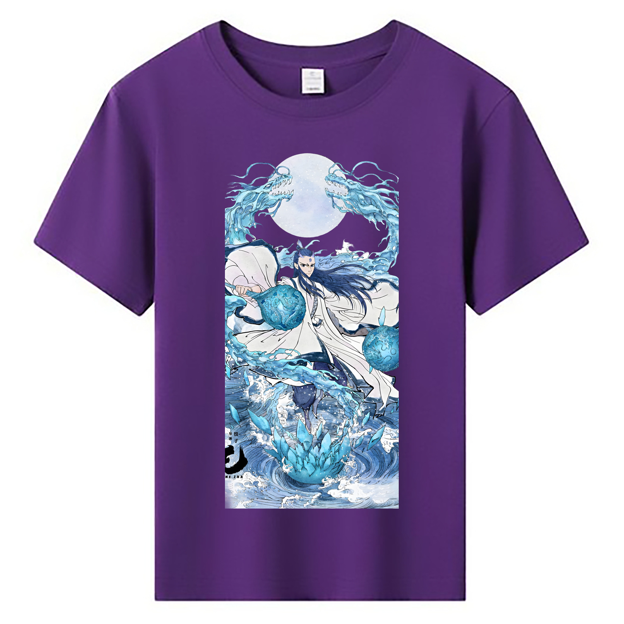 （画像用） Ne Zha 2 ナタ 魔童の大暴れ 綿100％キッズTシャツ（フロントプリント）