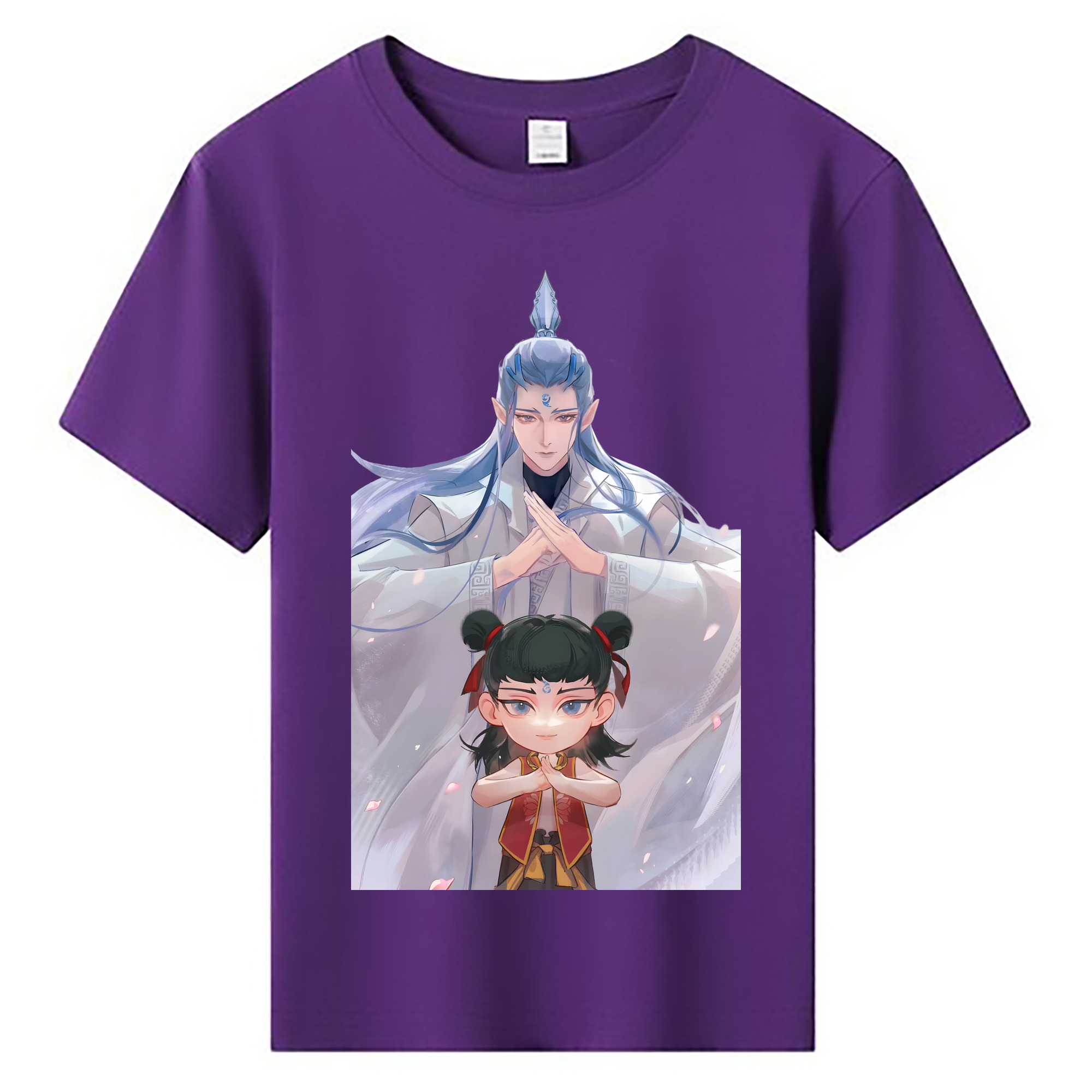 （画像用） Ne Zha 2 ナタ 魔童の大暴れ 綿100％キッズTシャツ（フロントプリント）