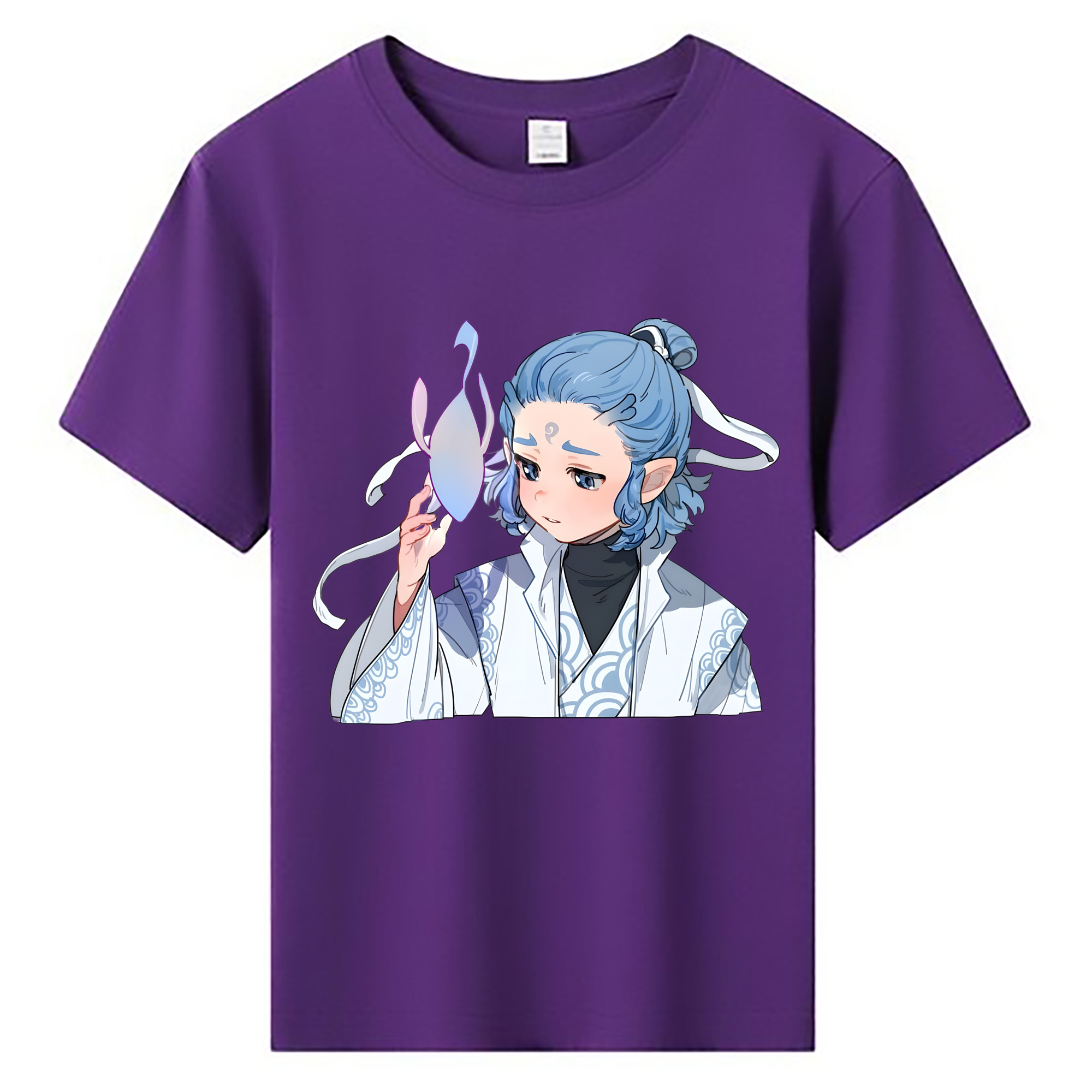 （画像用） Ne Zha 2 ナタ 魔童の大暴れ 綿100％キッズTシャツ（フロントプリント）