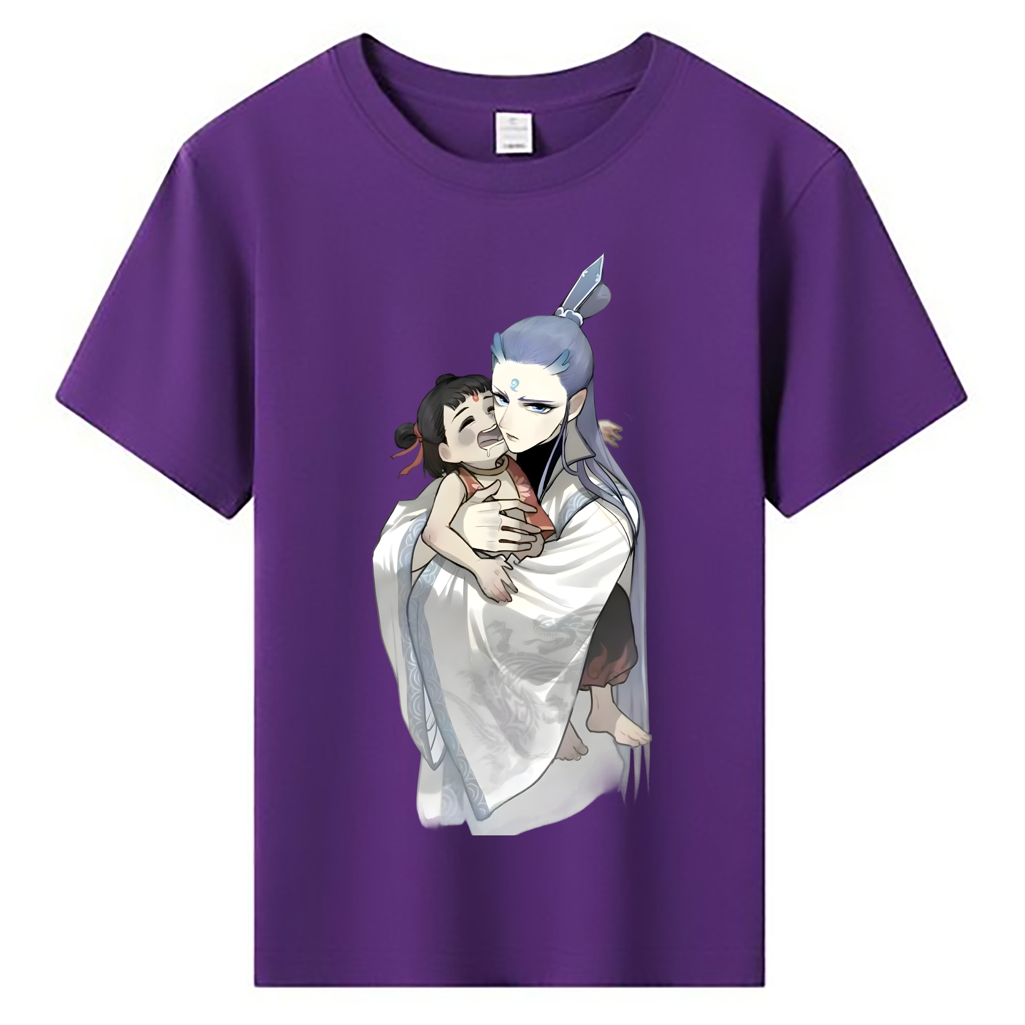 （画像用） Ne Zha 2 ナタ 魔童の大暴れ 綿100％キッズTシャツ（フロントプリント）