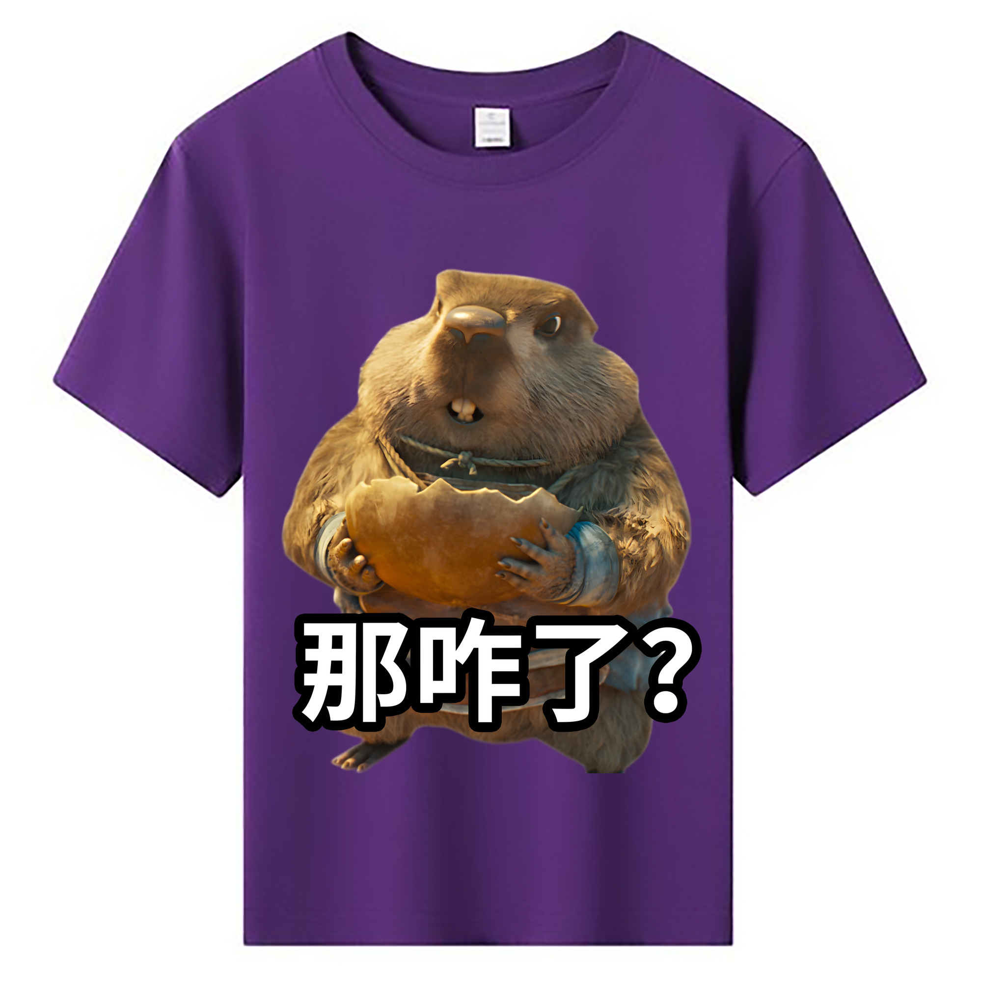（画像用） Ne Zha 2 ナタ 魔童の大暴れ 綿100％キッズTシャツ（フロントプリント）