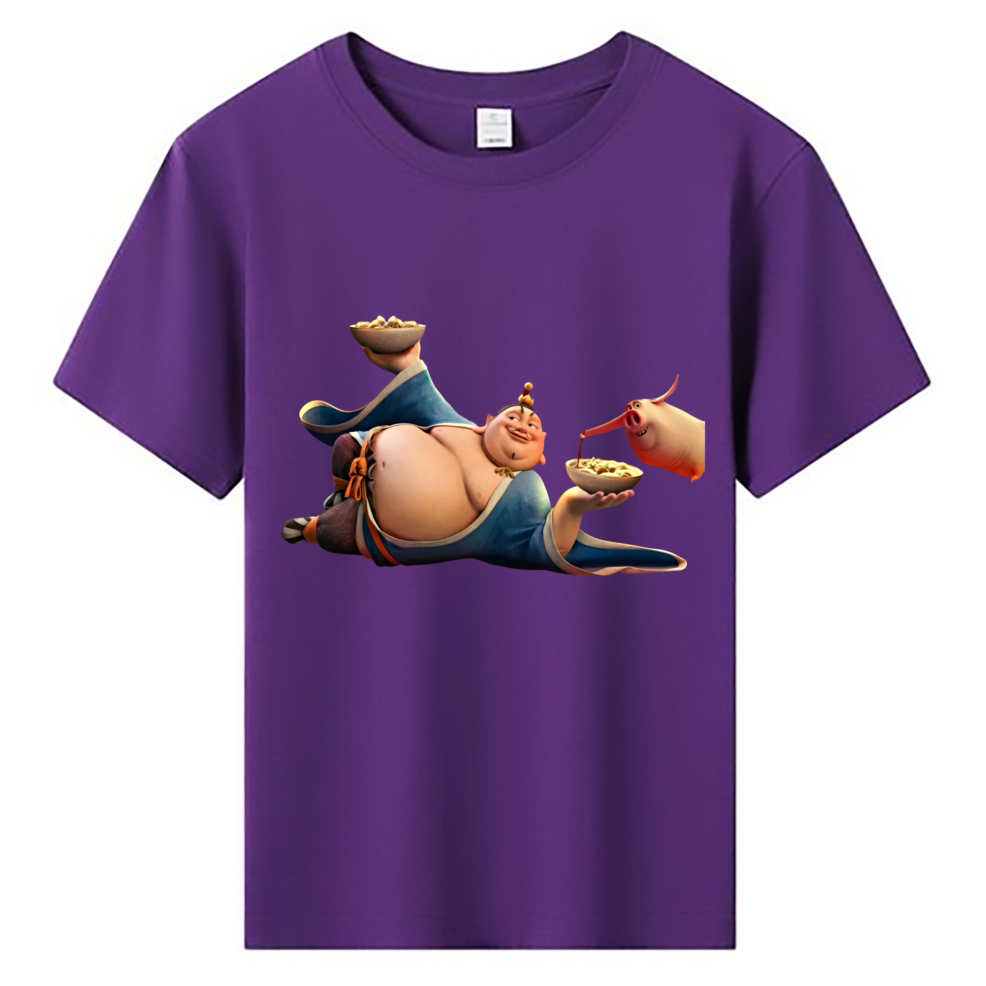 （画像用） Ne Zha 2 ナタ 魔童の大暴れ 綿100％キッズTシャツ（フロントプリント）