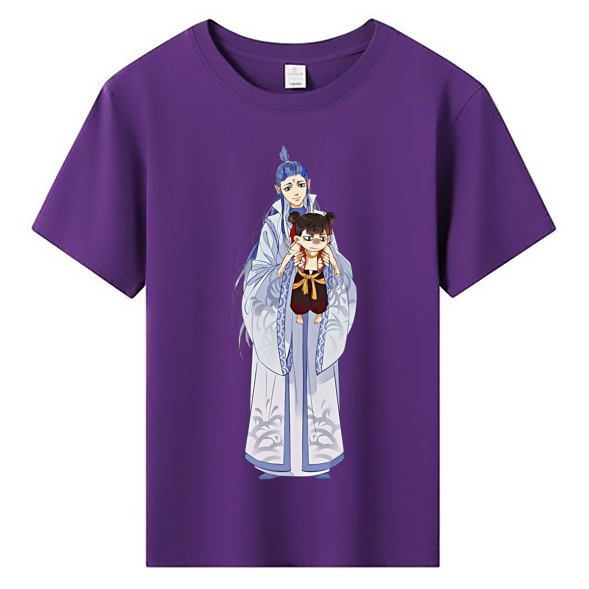 （画像用） Ne Zha 2 ナタ 魔童の大暴れ 綿100％キッズTシャツ（フロントプリント）