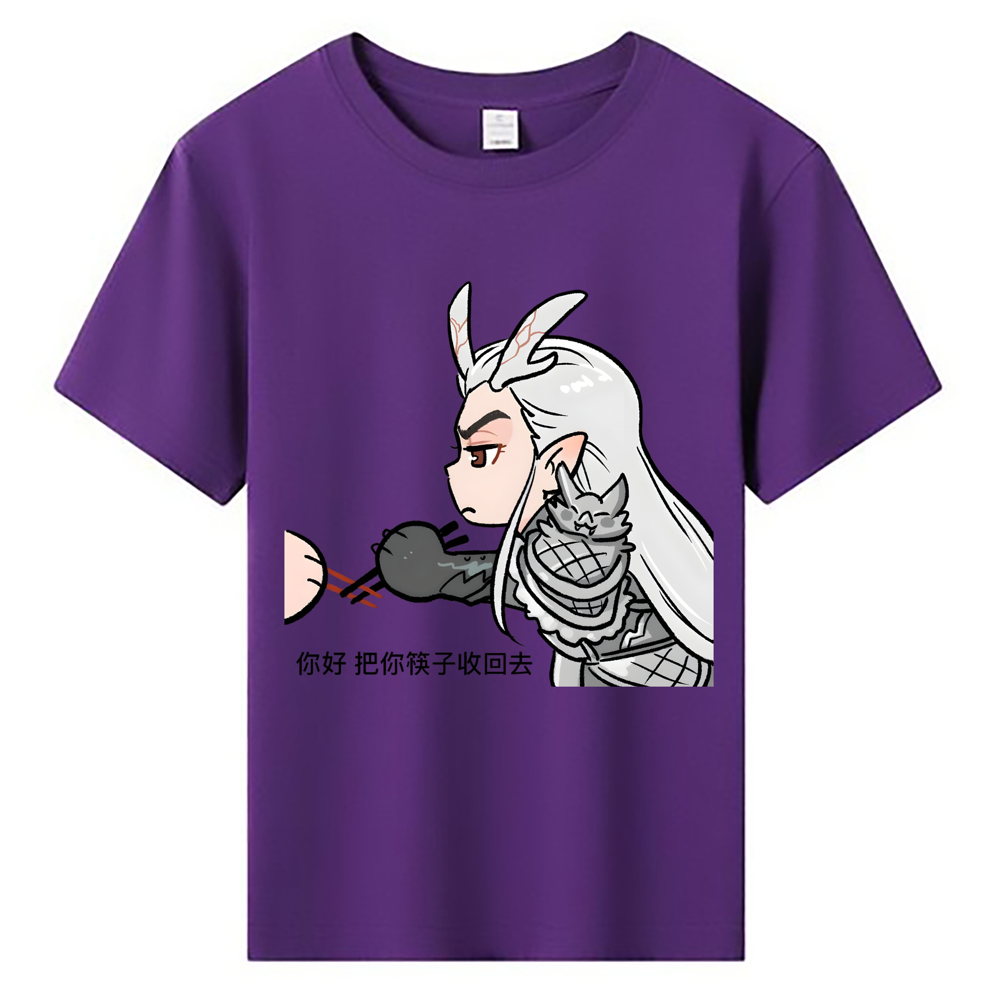 （画像用） Ne Zha 2 ナタ 魔童の大暴れ 綿100％キッズTシャツ（フロントプリント）