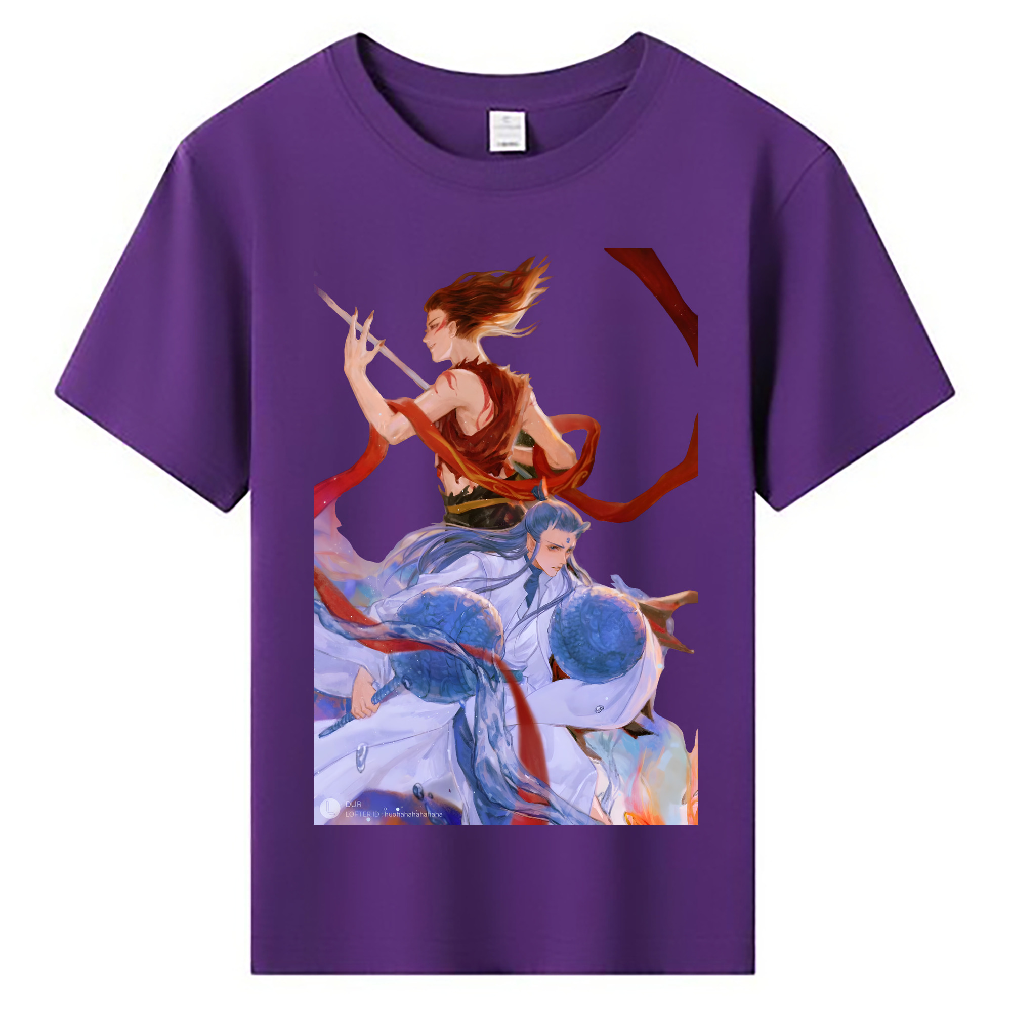 （画像用） Ne Zha 2 ナタ 魔童の大暴れ 綿100％キッズTシャツ（フロントプリント）