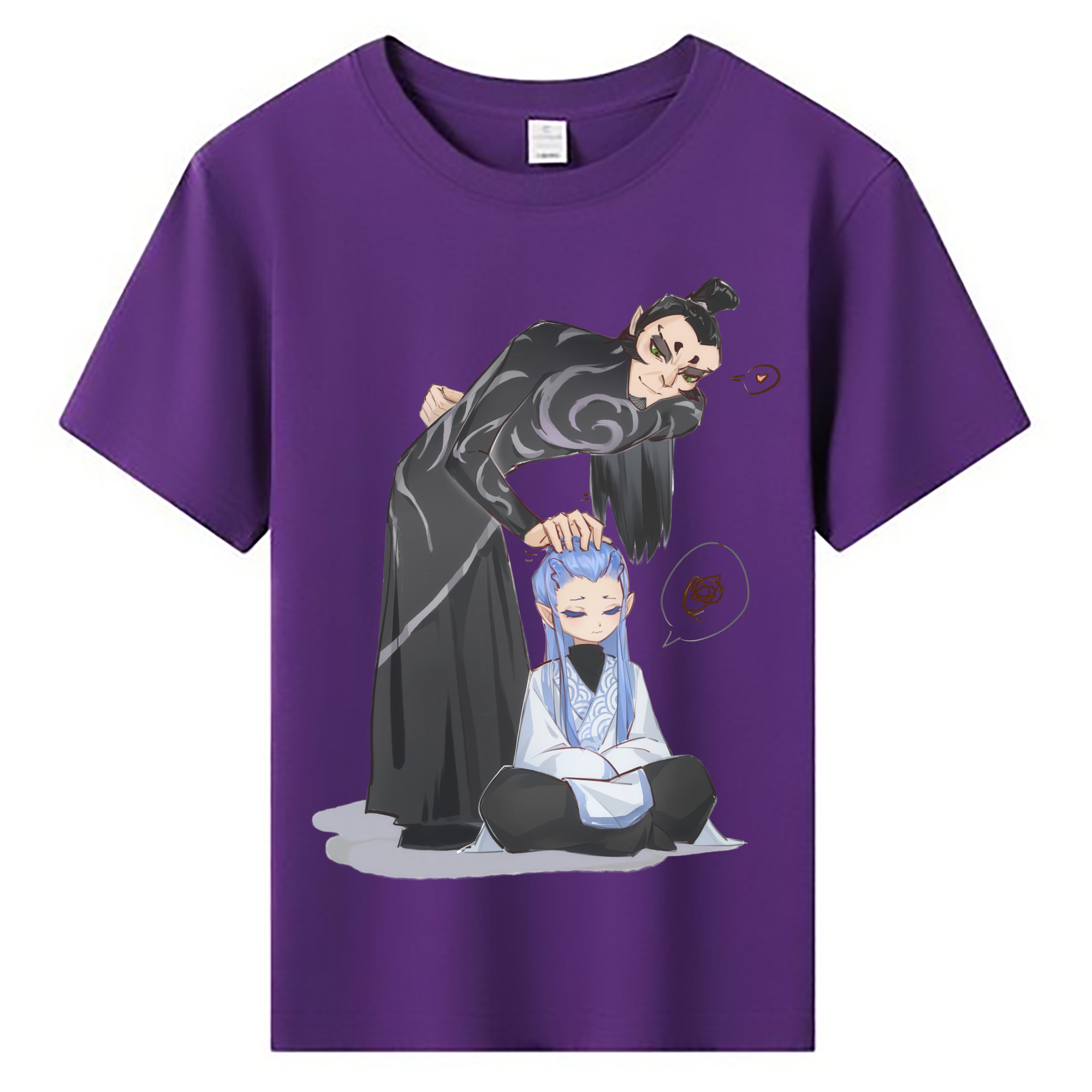 （画像用） Ne Zha 2 ナタ 魔童の大暴れ 綿100％キッズTシャツ（フロントプリント）