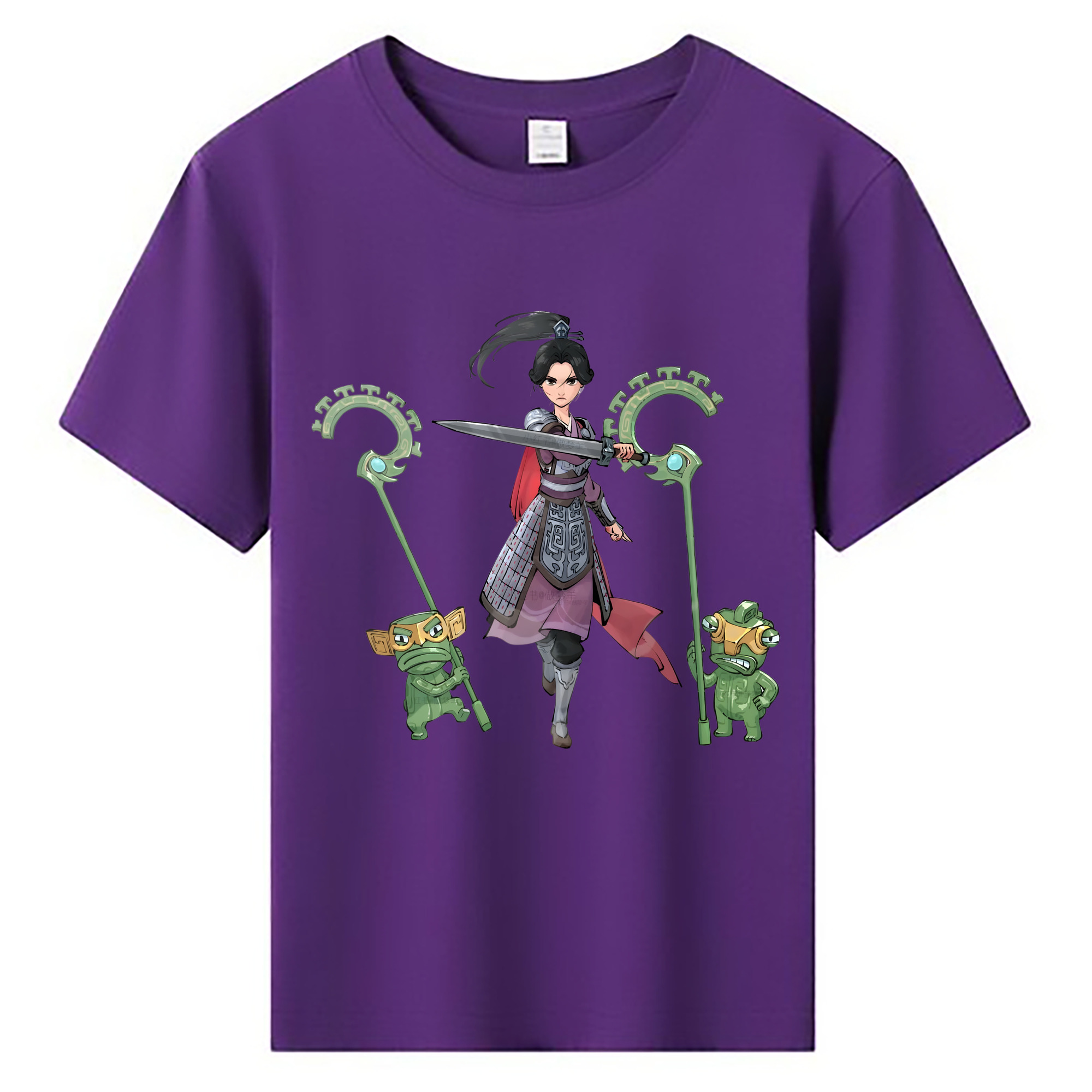 （画像用） Ne Zha 2 ナタ 魔童の大暴れ 綿100％キッズTシャツ（フロントプリント）