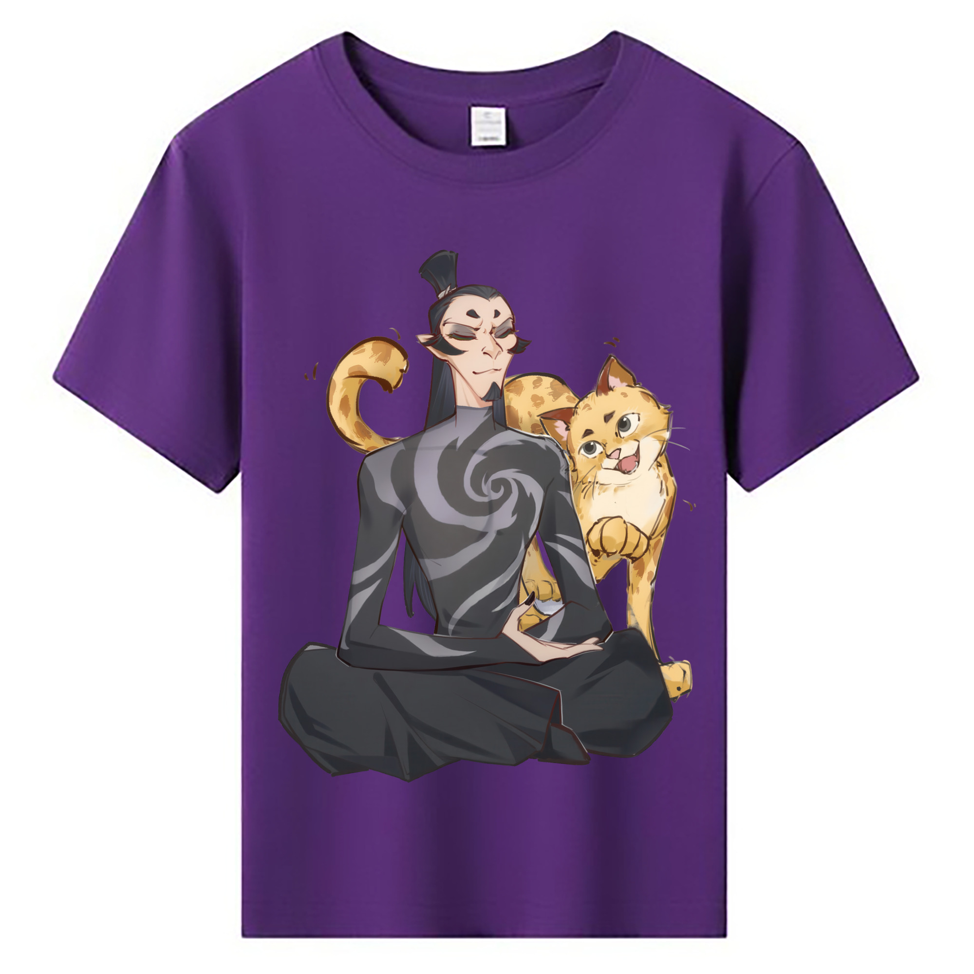（画像用） Ne Zha 2 ナタ 魔童の大暴れ 綿100％キッズTシャツ（フロントプリント）