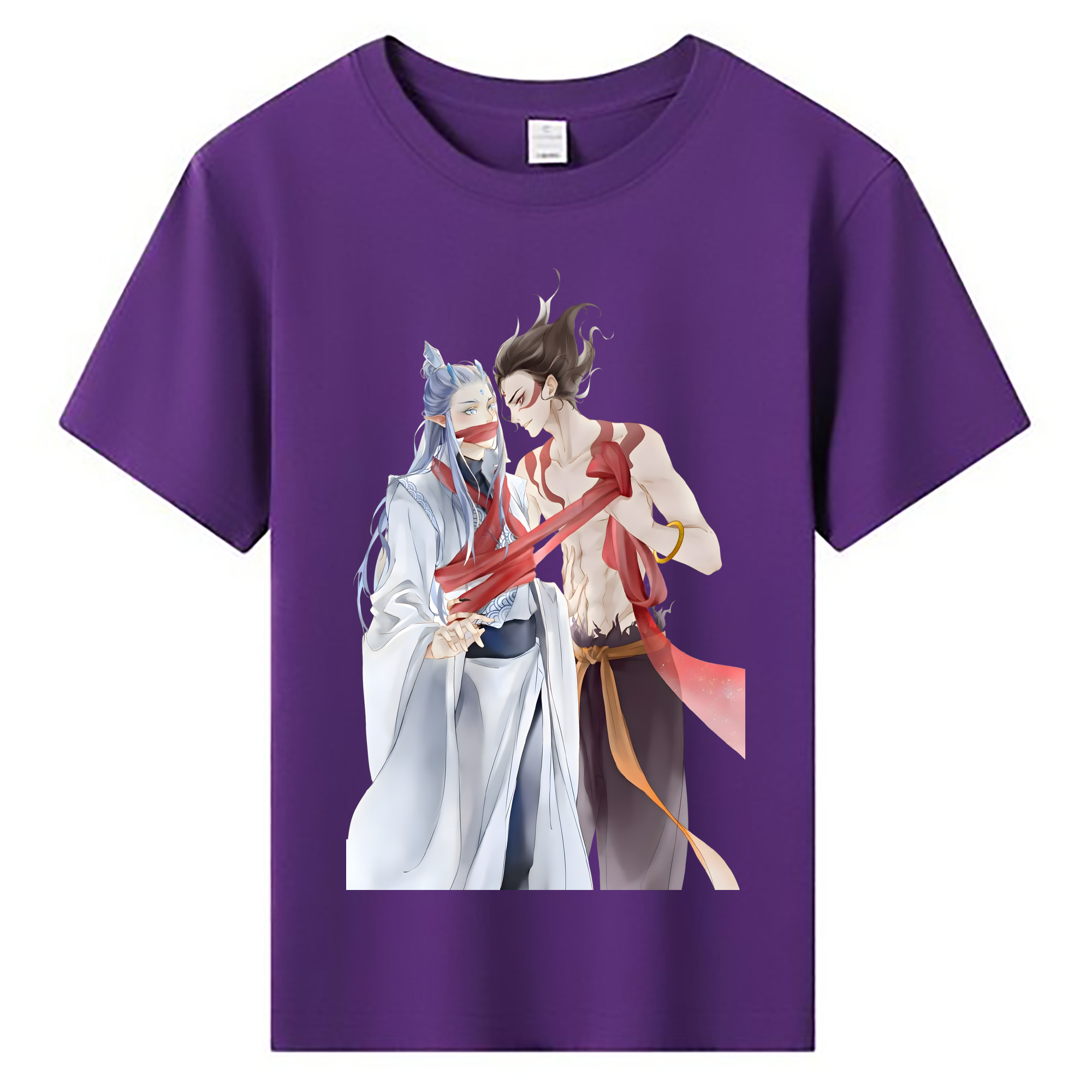 （画像用） Ne Zha 2 ナタ 魔童の大暴れ 綿100％キッズTシャツ（フロントプリント）