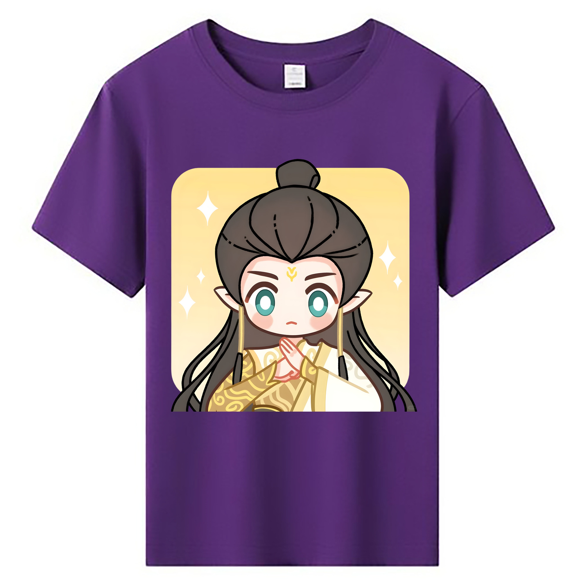 （画像用） Ne Zha 2 ナタ 魔童の大暴れ 綿100％キッズTシャツ（フロントプリント）