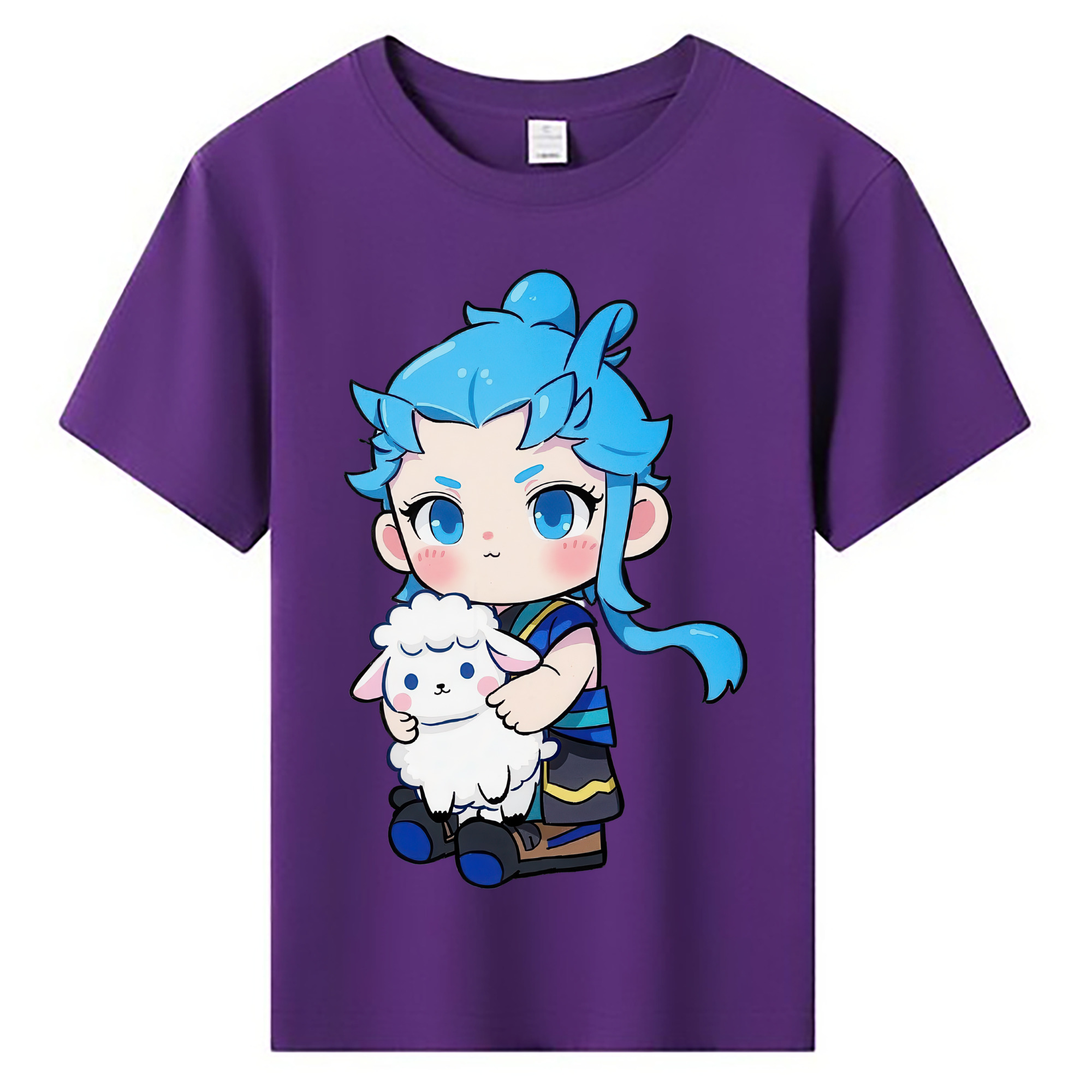 （画像用） Ne Zha 2 ナタ 魔童の大暴れ 綿100％キッズTシャツ（フロントプリント）
