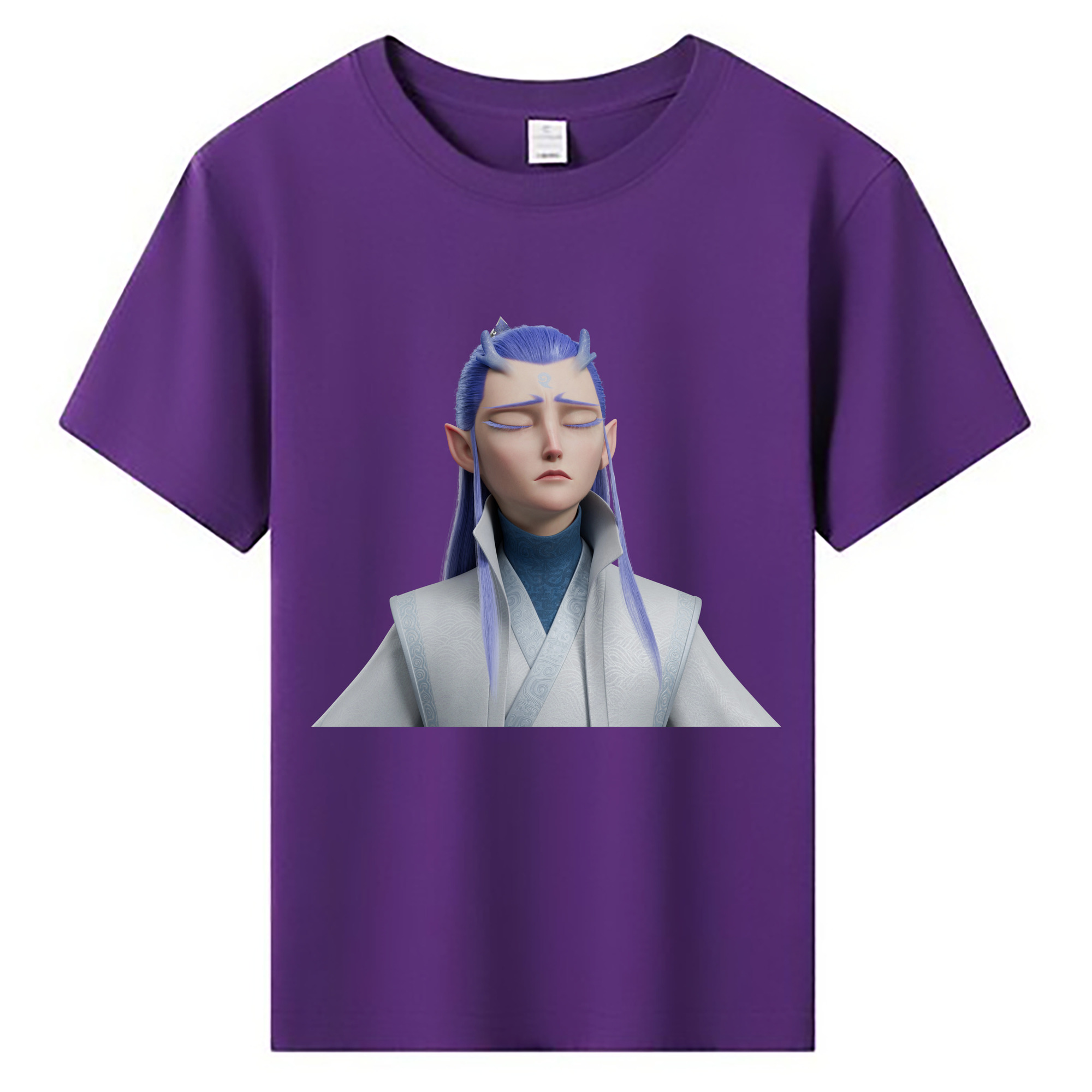 （画像用） Ne Zha 2 ナタ 魔童の大暴れ 綿100％キッズTシャツ（フロントプリント）