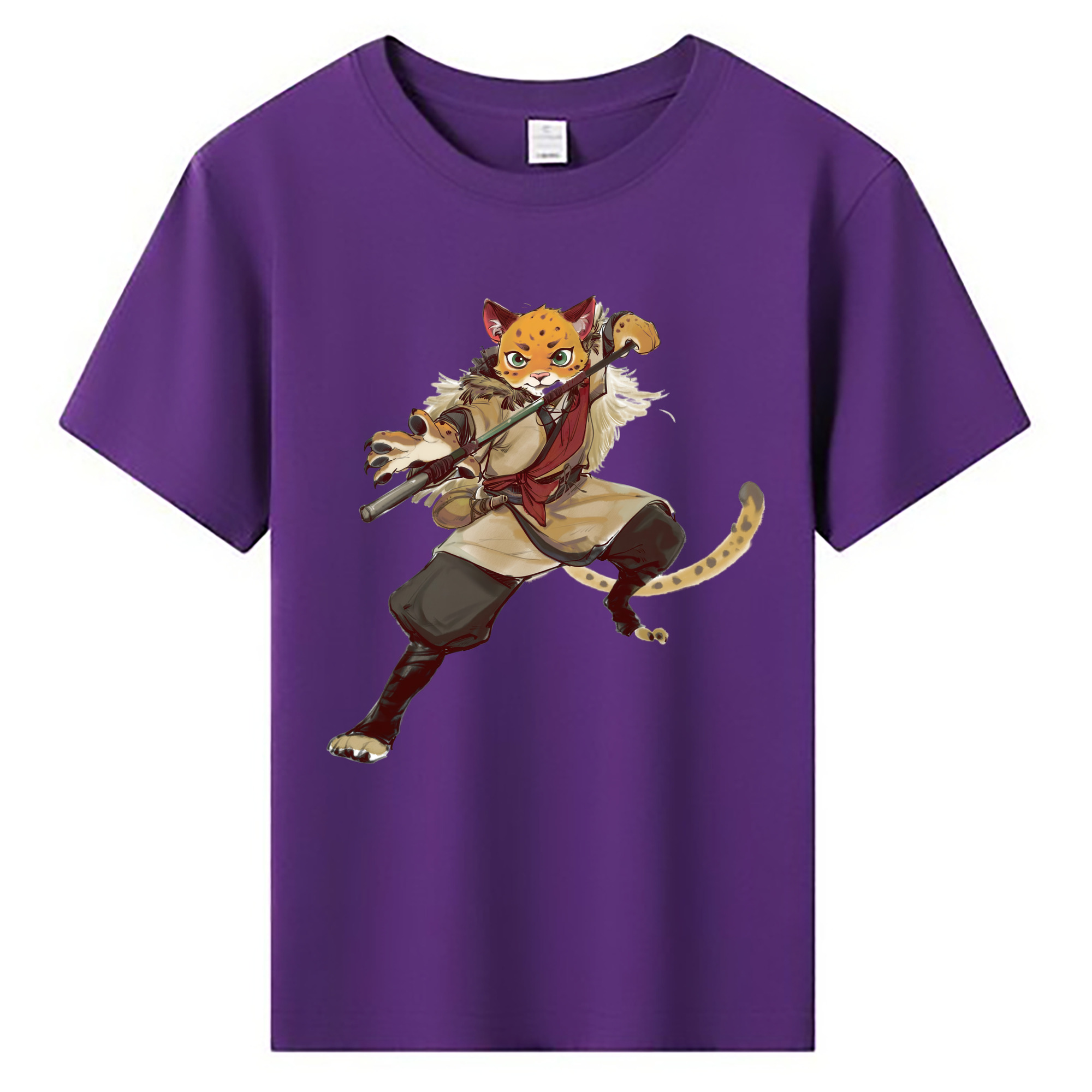 （画像用） Ne Zha 2 ナタ 魔童の大暴れ 綿100％キッズTシャツ（フロントプリント）