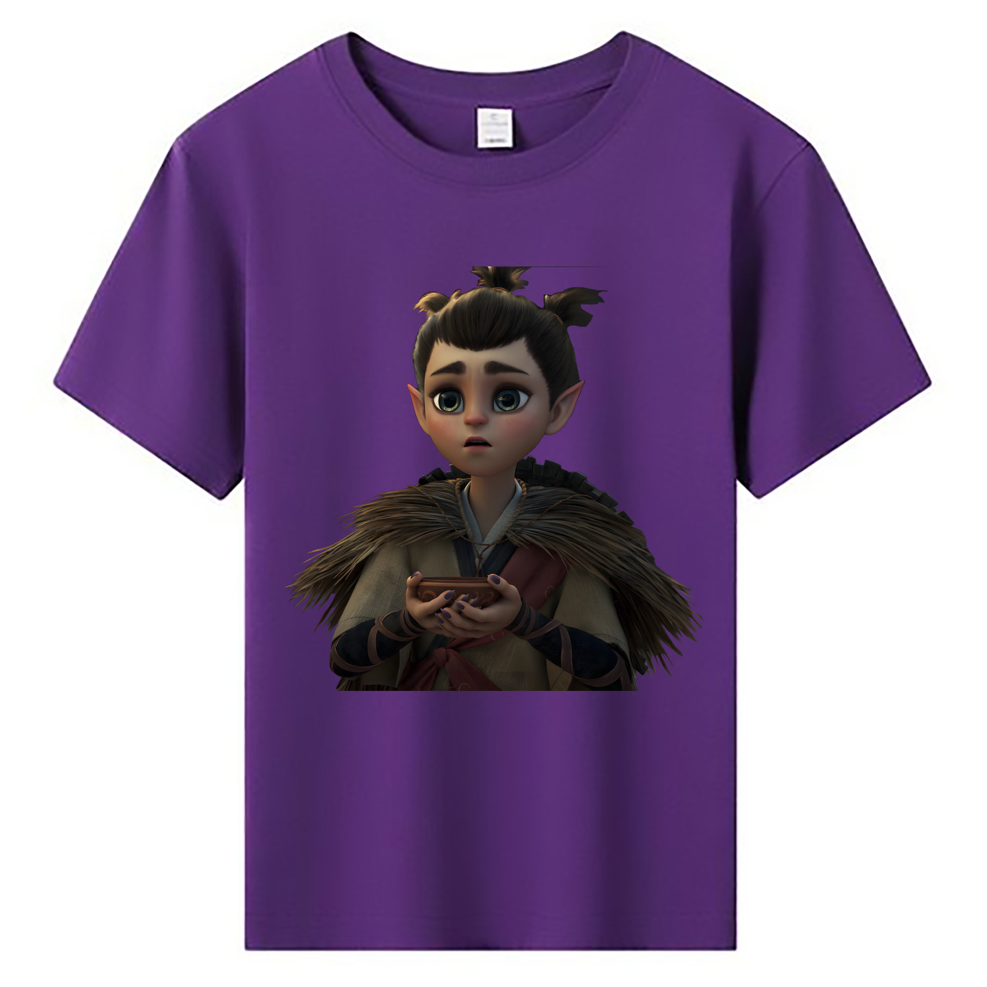 （画像用） Ne Zha 2 ナタ 魔童の大暴れ 綿100％キッズTシャツ（フロントプリント）