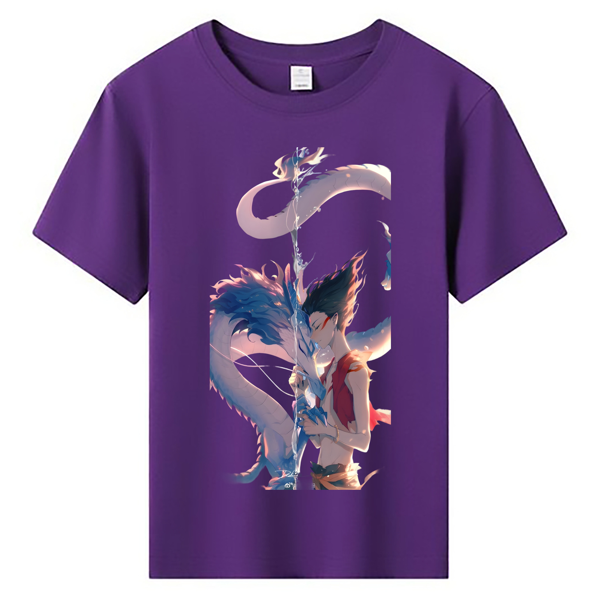 （画像用） Ne Zha 2 ナタ 魔童の大暴れ 綿100％キッズTシャツ（フロントプリント）
