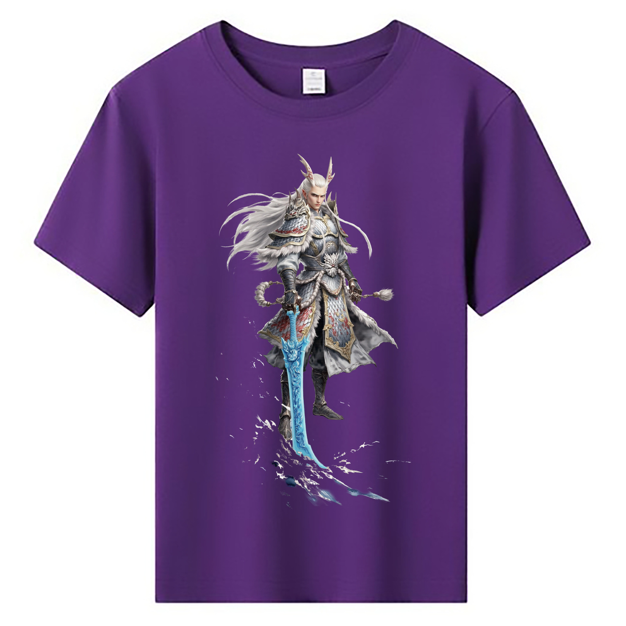 （画像用） Ne Zha 2 ナタ 魔童の大暴れ 綿100％キッズTシャツ（フロントプリント）