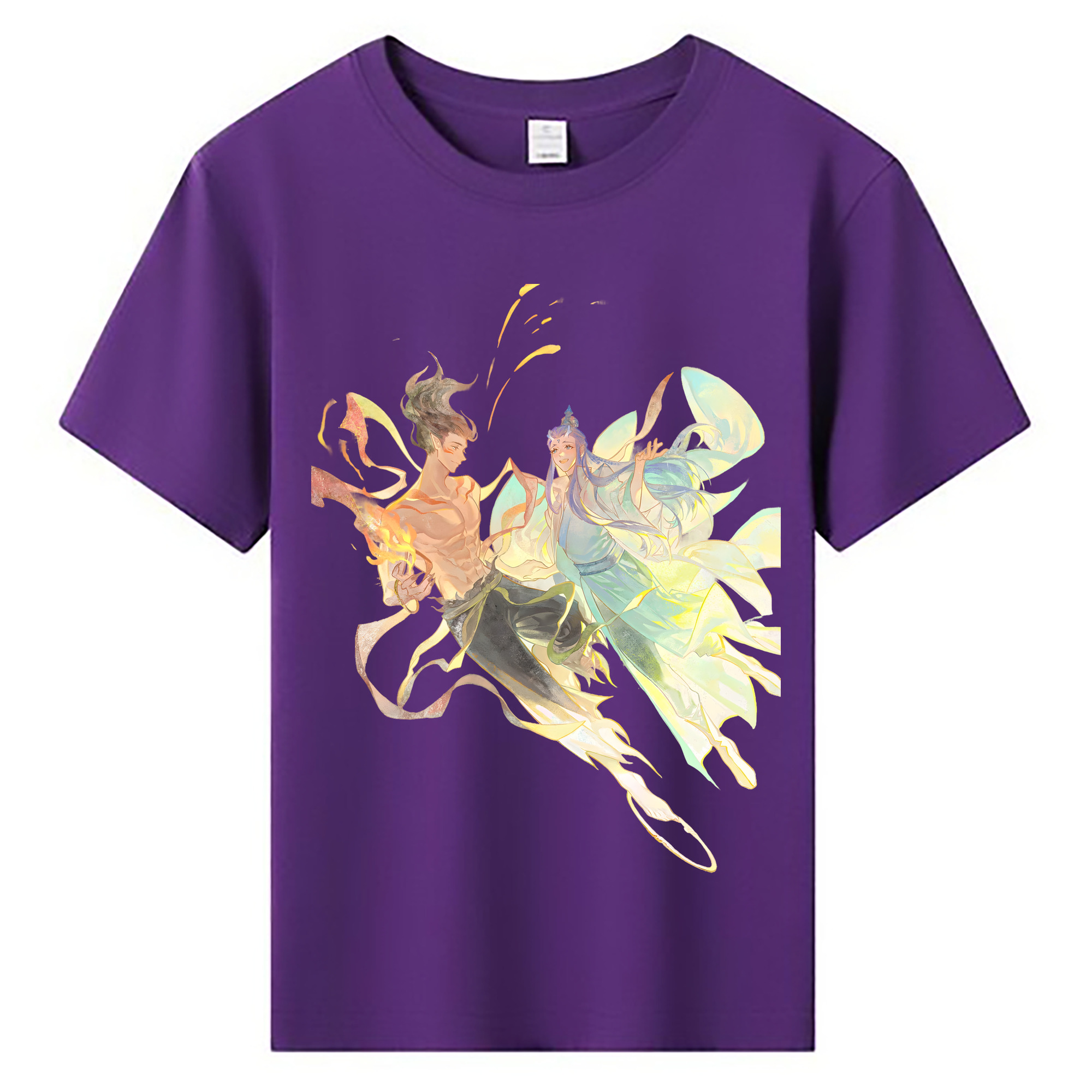 （画像用） Ne Zha 2 ナタ 魔童の大暴れ 綿100％キッズTシャツ（フロントプリント）