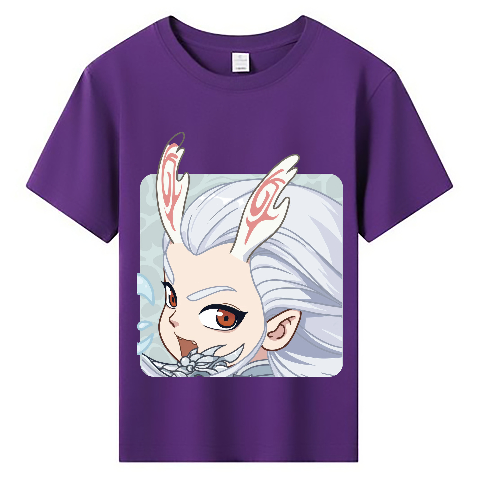 （画像用） Ne Zha 2 ナタ 魔童の大暴れ 綿100％キッズTシャツ（フロントプリント）