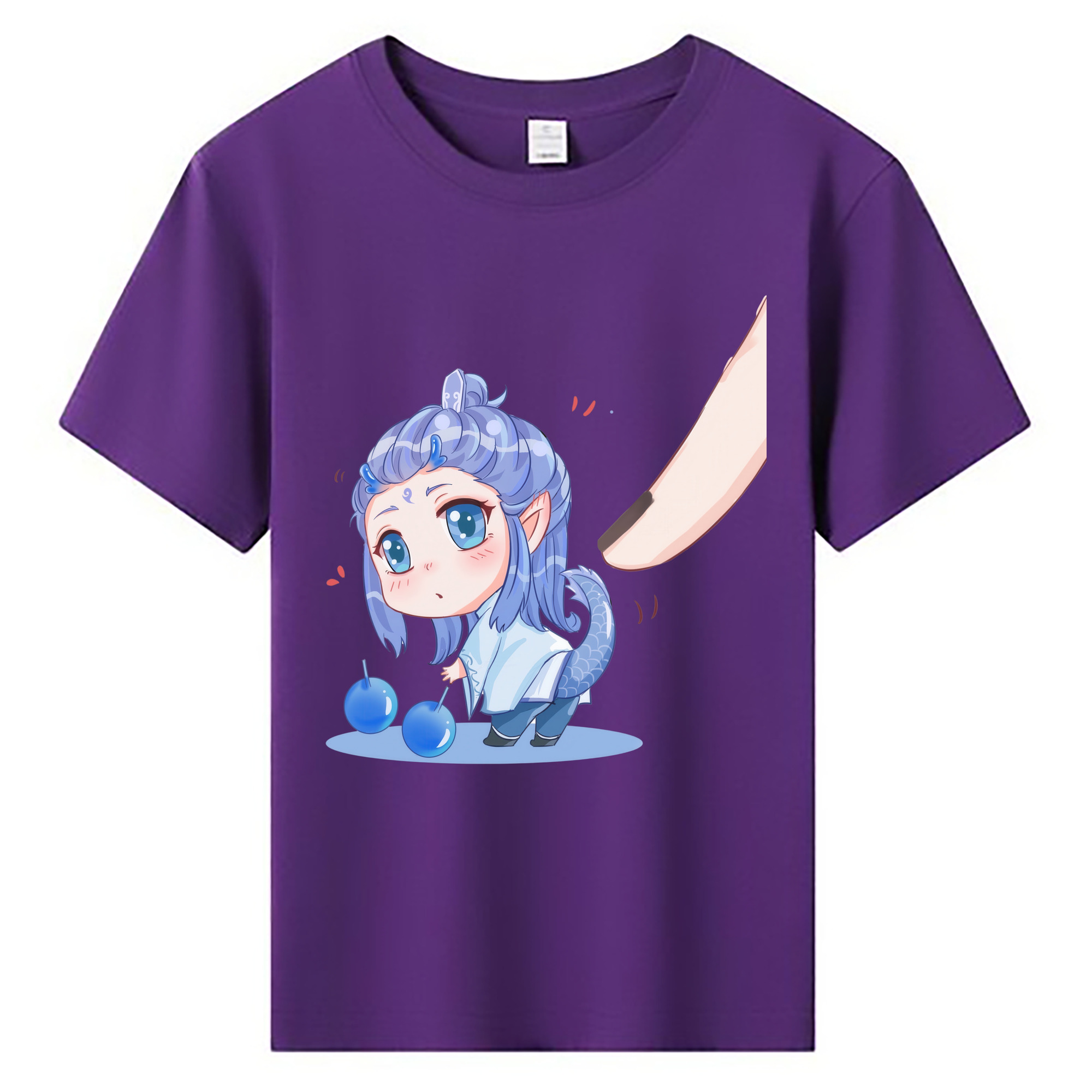 （画像用） Ne Zha 2 ナタ 魔童の大暴れ 綿100％キッズTシャツ（フロントプリント）