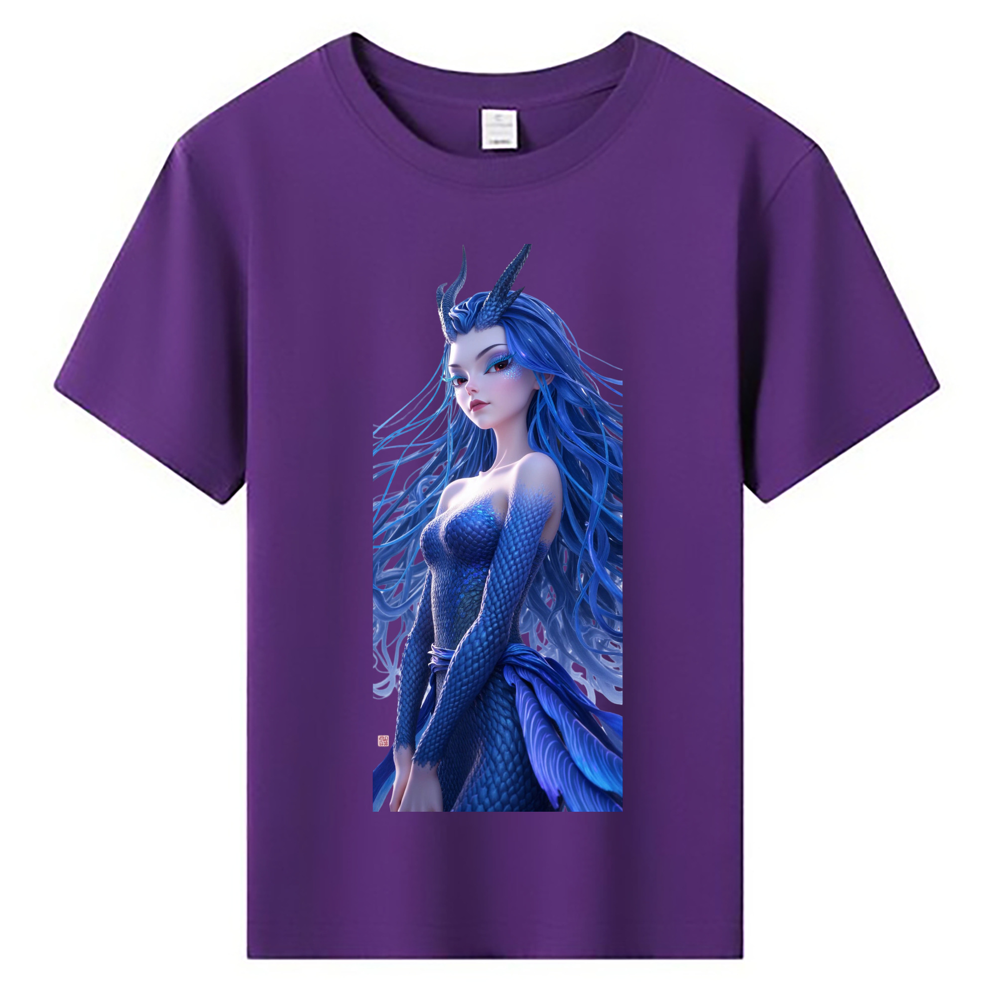 （画像用） Ne Zha 2 ナタ 魔童の大暴れ 綿100％キッズTシャツ（フロントプリント）