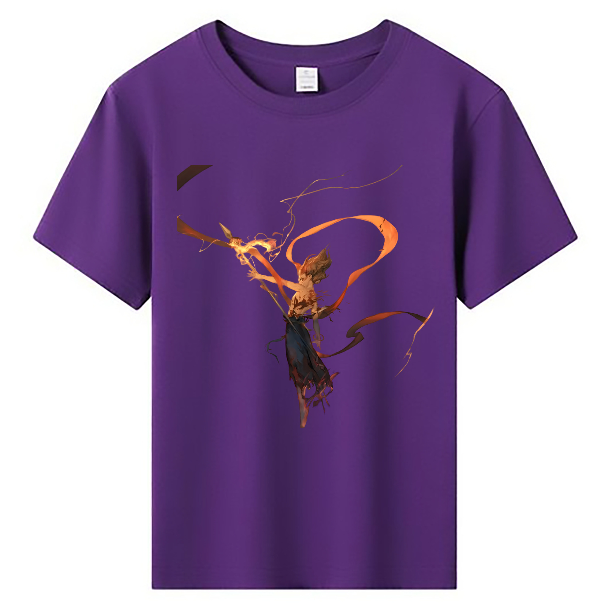 （画像用） Ne Zha 2 ナタ 魔童の大暴れ 綿100％キッズTシャツ（フロントプリント）