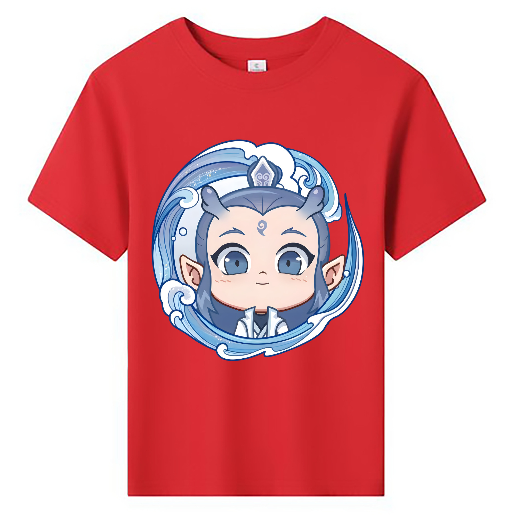 （画像用） Ne Zha 2 ナタ 魔童の大暴れ 綿100％キッズTシャツ（フロントプリント）