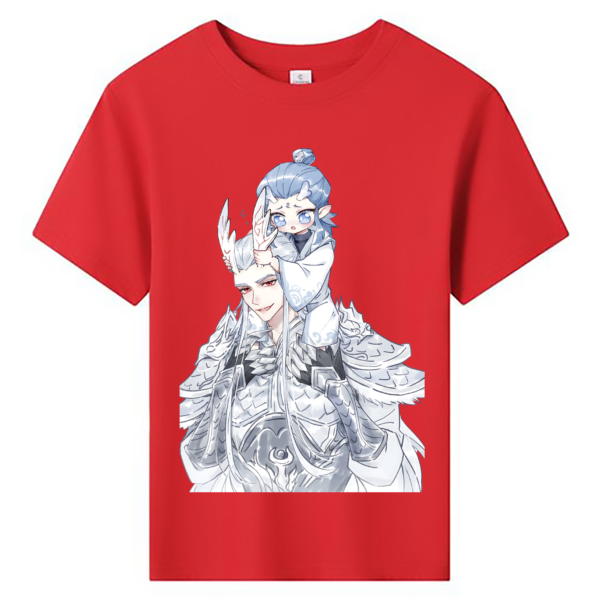 （画像用） Ne Zha 2 ナタ 魔童の大暴れ 綿100％キッズTシャツ（フロントプリント）