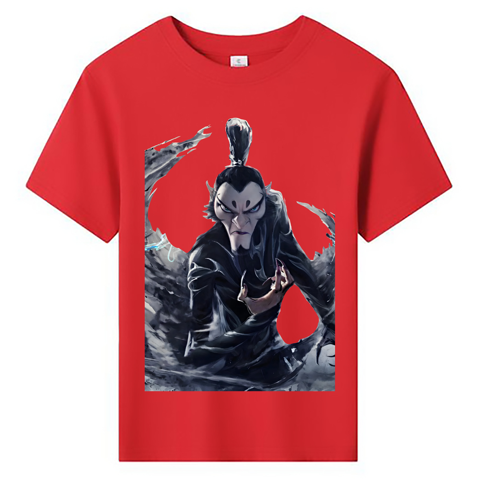 （画像用） Ne Zha 2 ナタ 魔童の大暴れ 綿100％キッズTシャツ（フロントプリント）
