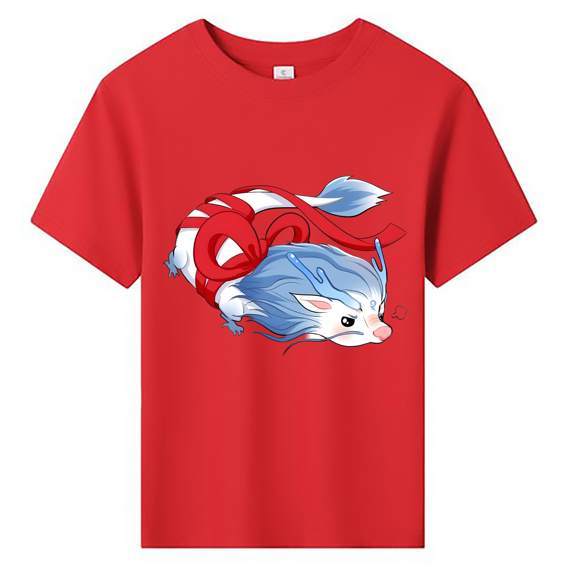 （画像用） Ne Zha 2 ナタ 魔童の大暴れ 綿100％キッズTシャツ（フロントプリント）