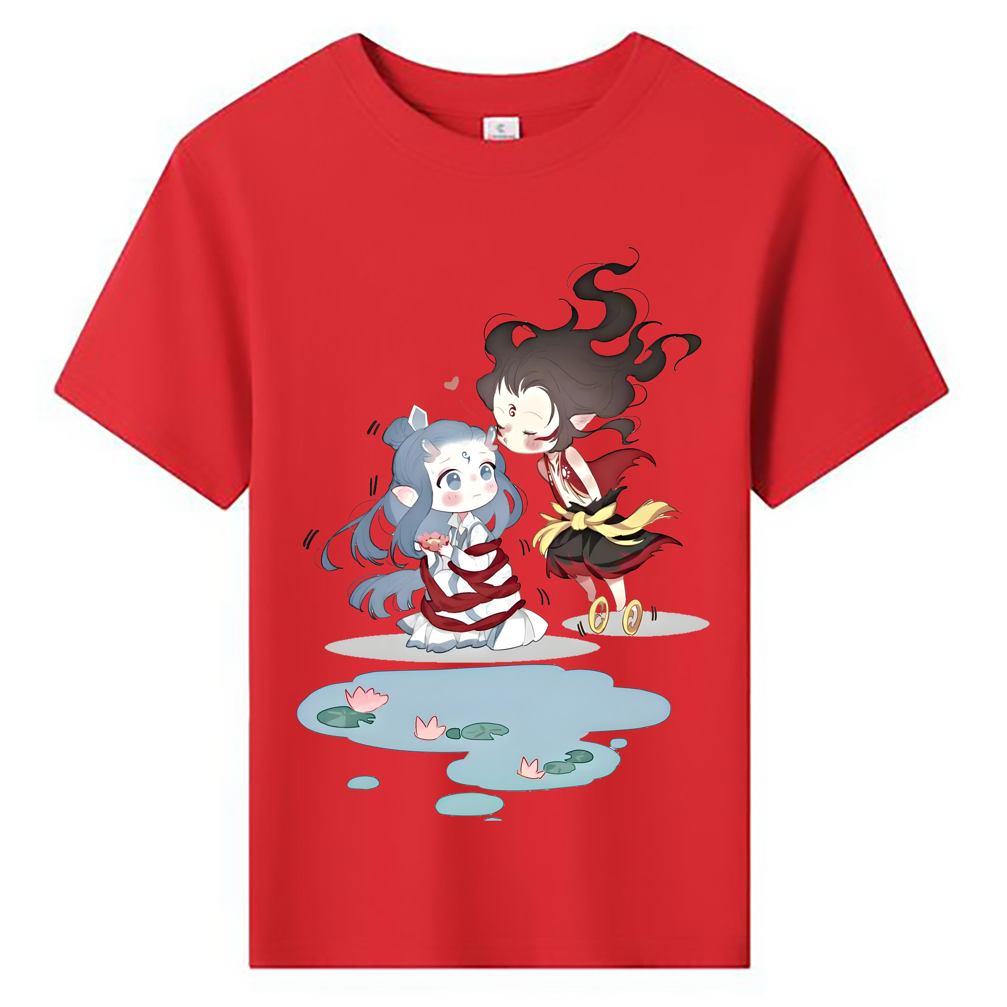（画像用） Ne Zha 2 ナタ 魔童の大暴れ 綿100％キッズTシャツ（フロントプリント）