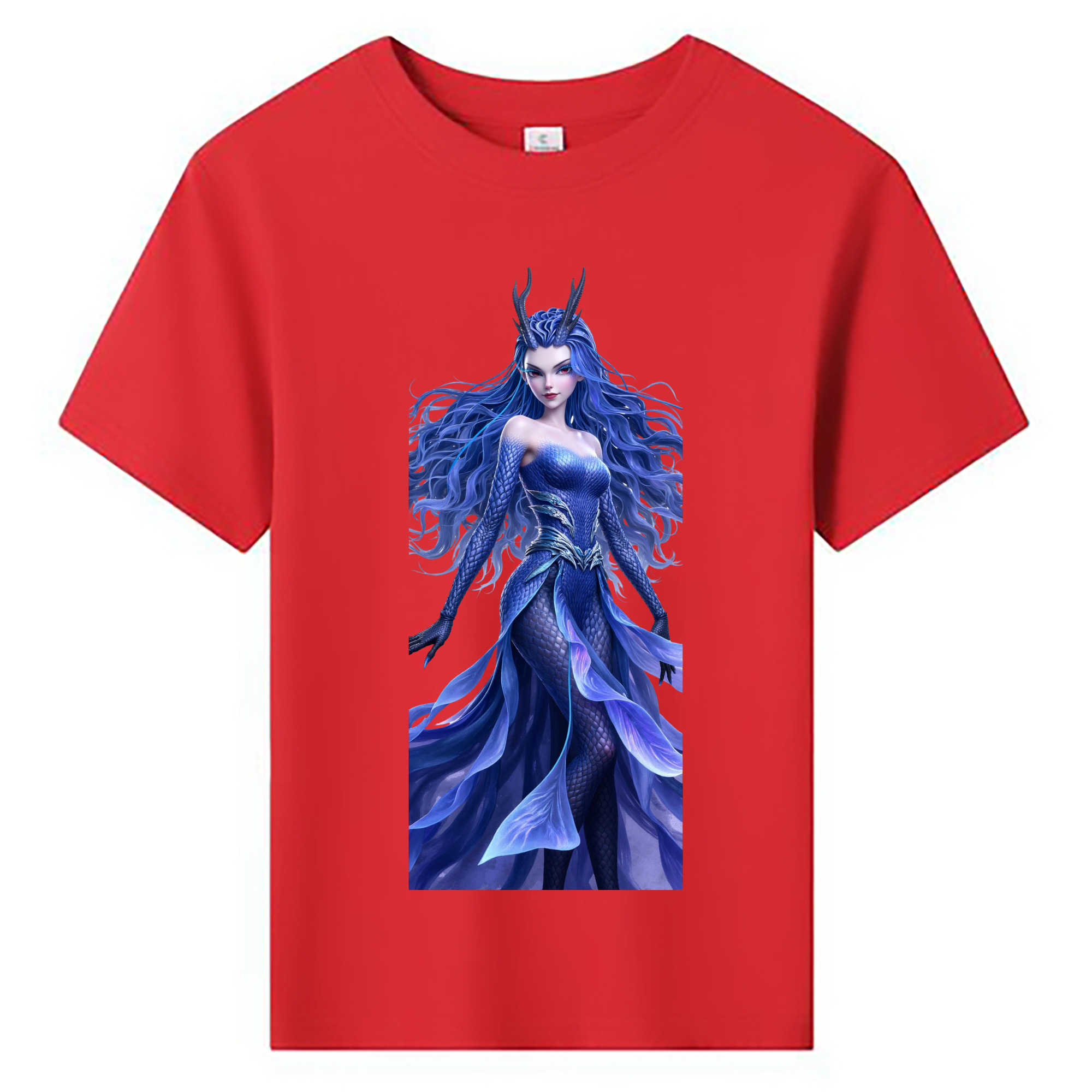 （画像用） Ne Zha 2 ナタ 魔童の大暴れ 綿100％キッズTシャツ（フロントプリント）