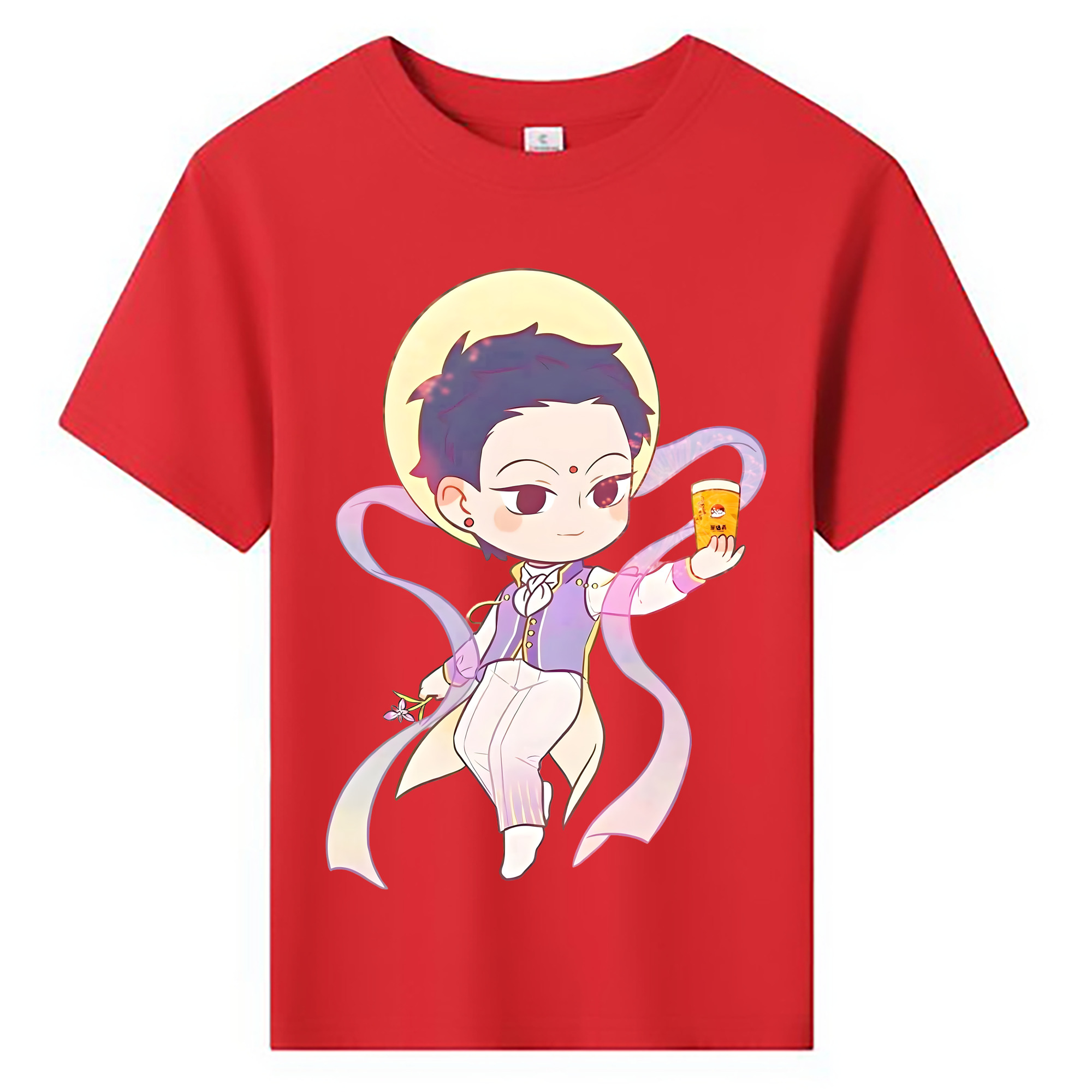 （画像用） Ne Zha 2 ナタ 魔童の大暴れ 綿100％キッズTシャツ（フロントプリント）