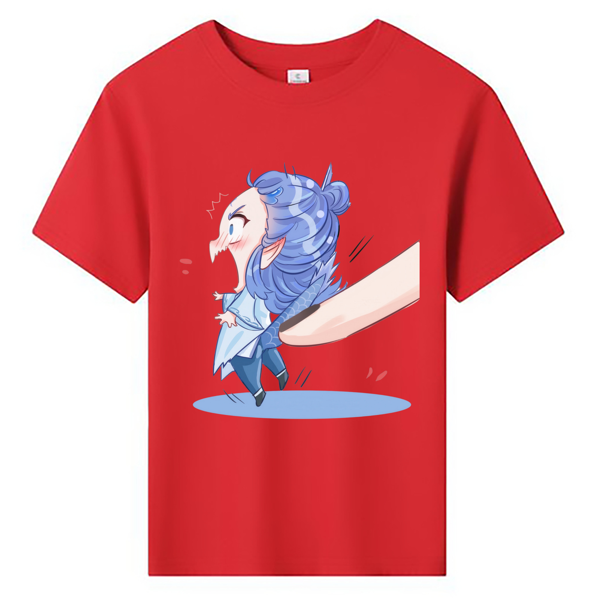 （画像用） Ne Zha 2 ナタ 魔童の大暴れ 綿100％キッズTシャツ（フロントプリント）