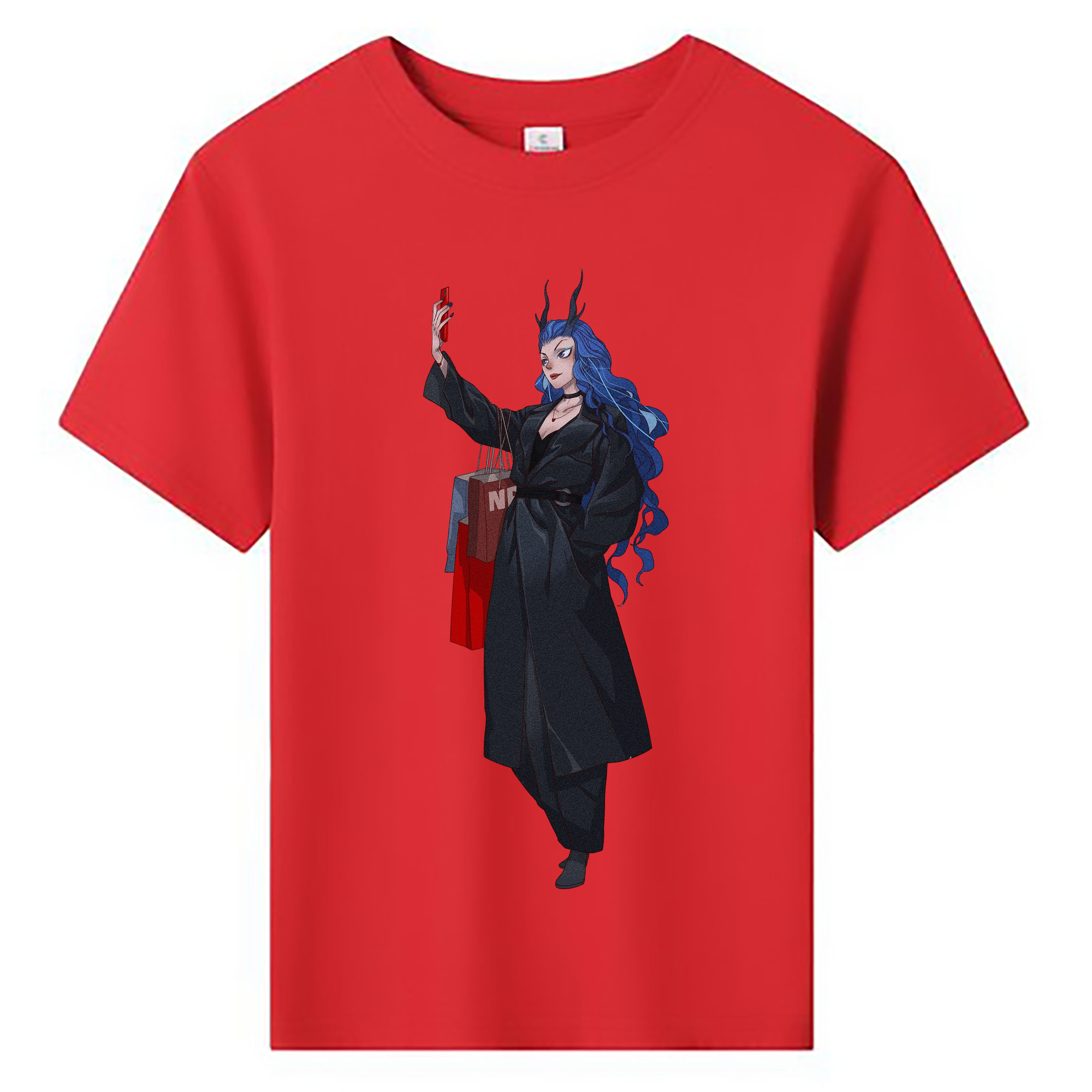 （画像用） Ne Zha 2 ナタ 魔童の大暴れ 綿100％キッズTシャツ（フロントプリント）