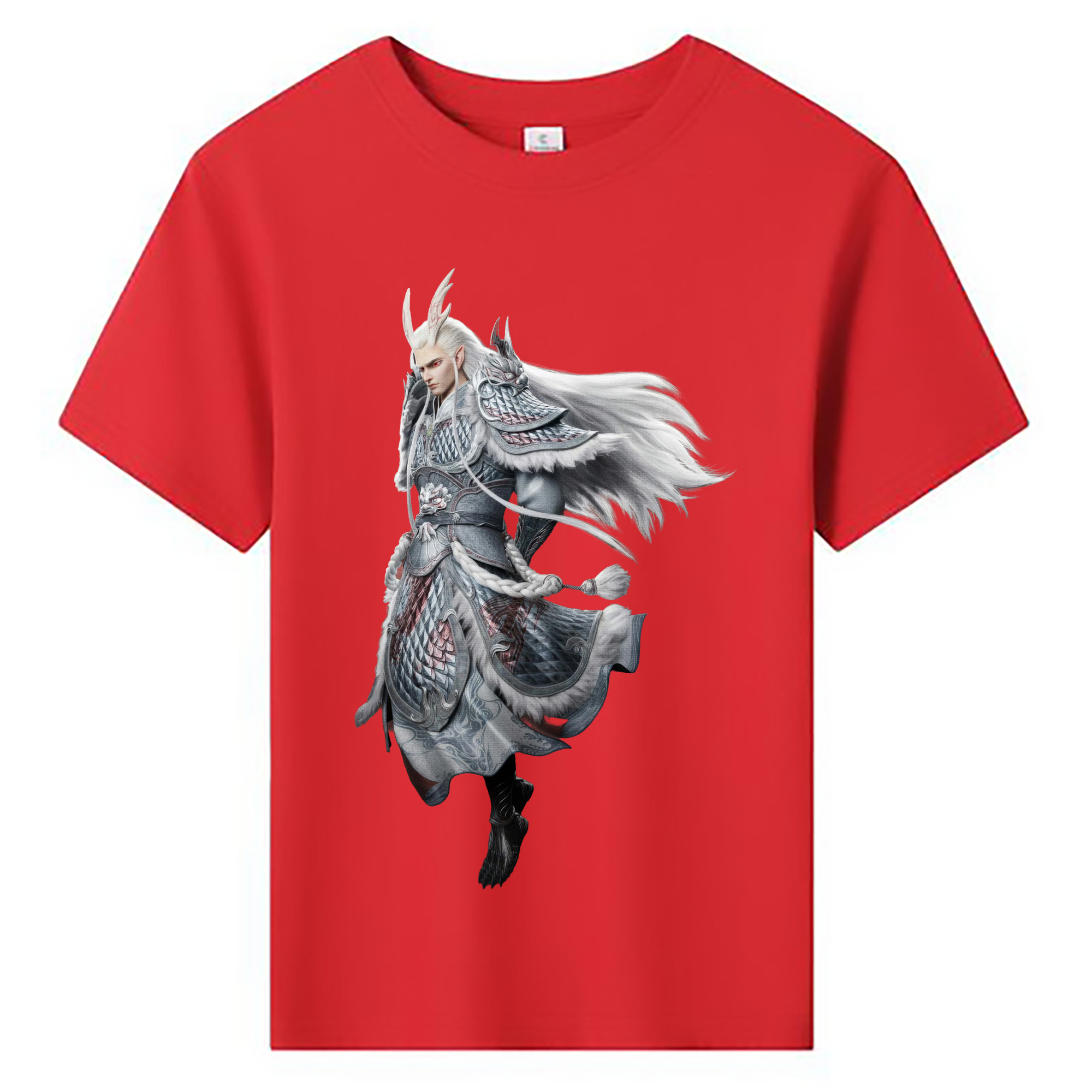 （画像用） Ne Zha 2 ナタ 魔童の大暴れ 綿100％キッズTシャツ（フロントプリント）