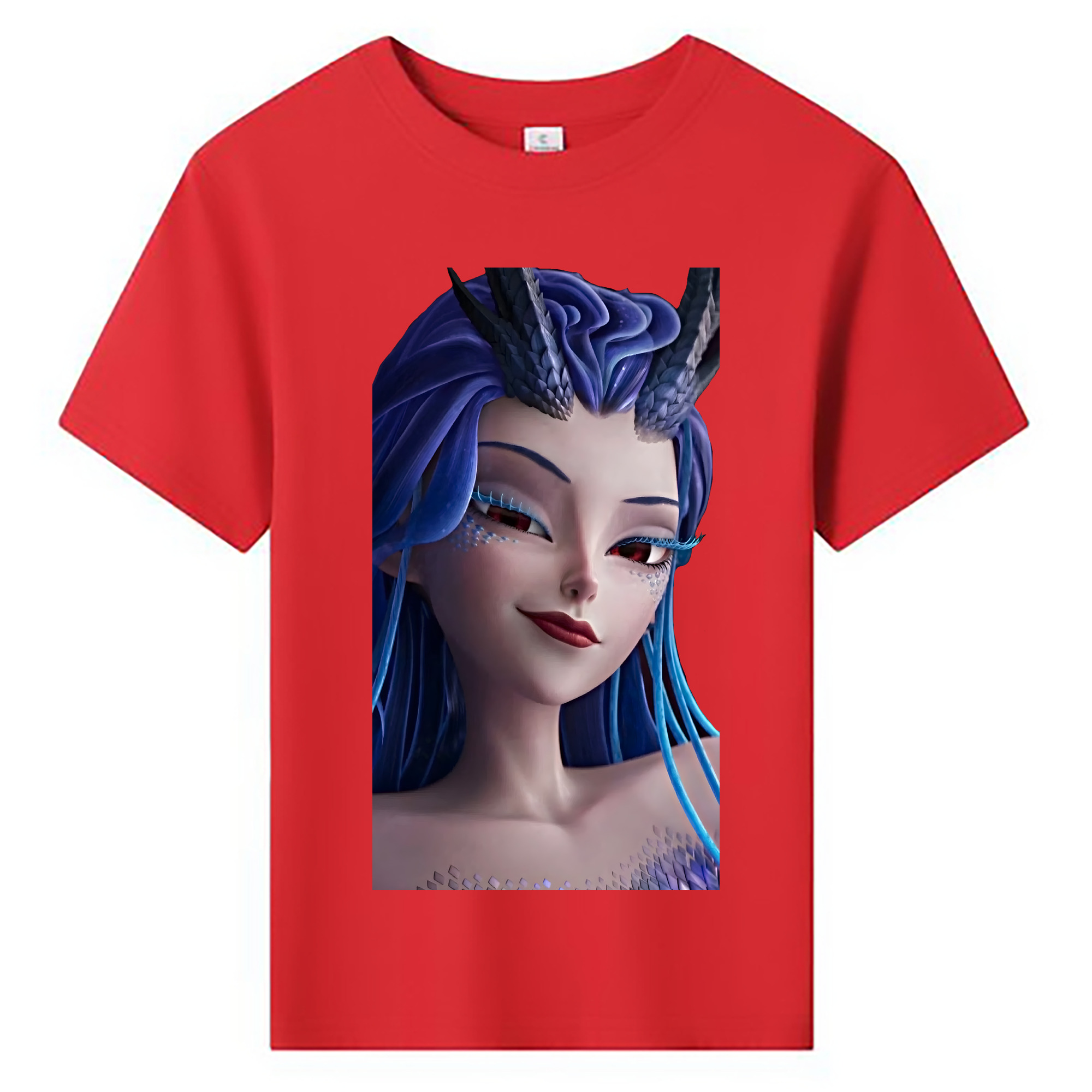 （画像用） Ne Zha 2 ナタ 魔童の大暴れ 綿100％キッズTシャツ（フロントプリント）