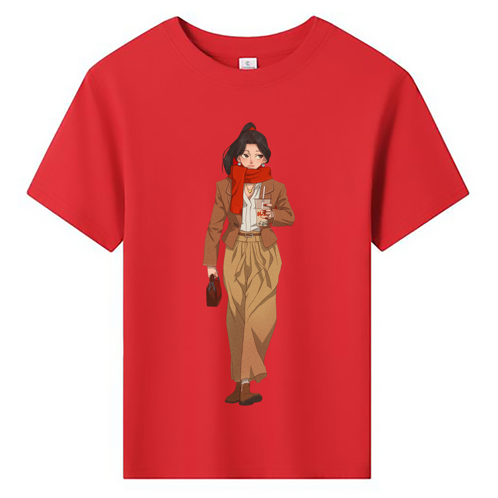 （画像用） Ne Zha 2 ナタ 魔童の大暴れ 綿100％キッズTシャツ（フロントプリント）