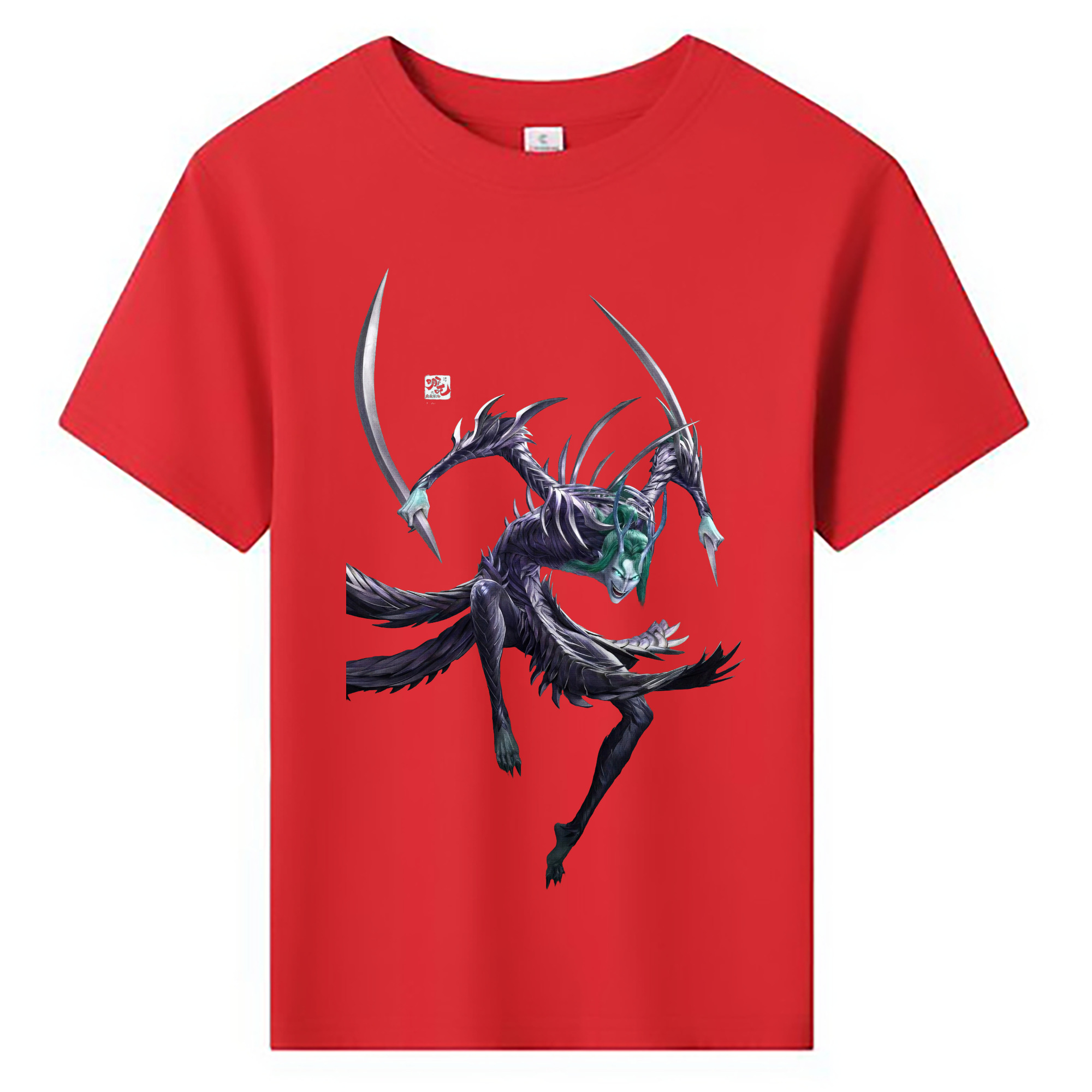 （画像用） Ne Zha 2 ナタ 魔童の大暴れ 綿100％キッズTシャツ（フロントプリント）