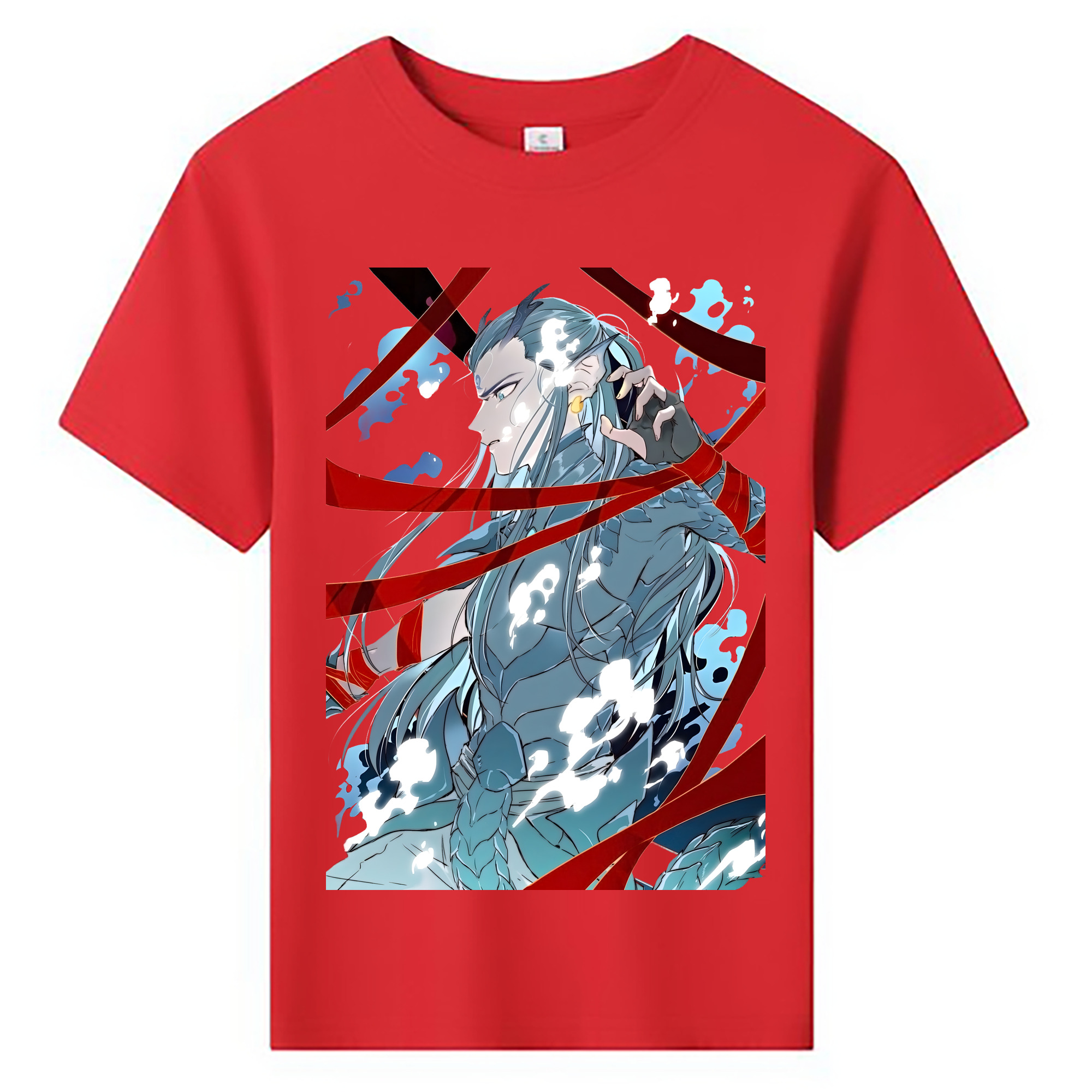 （画像用） Ne Zha 2 ナタ 魔童の大暴れ 綿100％キッズTシャツ（フロントプリント）