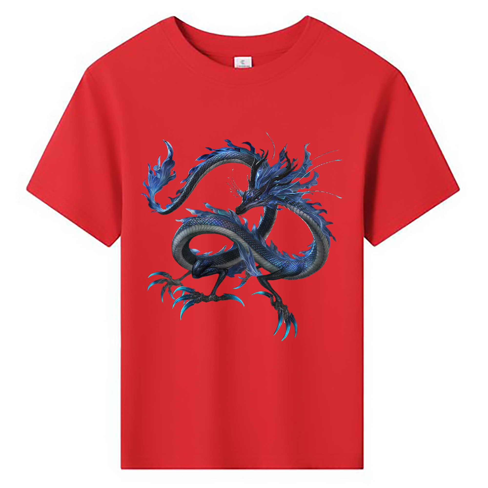 （画像用） Ne Zha 2 ナタ 魔童の大暴れ 綿100％キッズTシャツ（フロントプリント）
