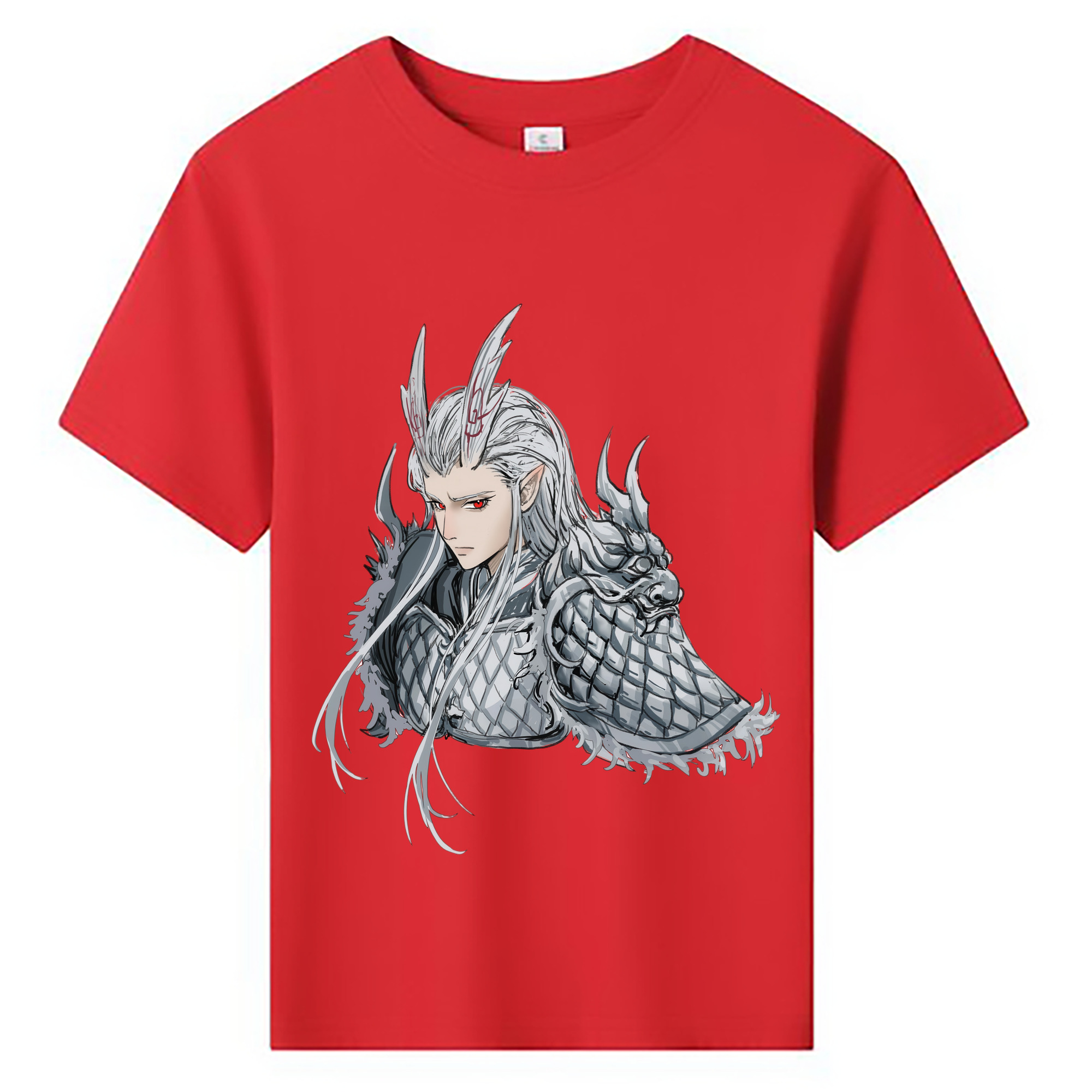 （画像用） Ne Zha 2 ナタ 魔童の大暴れ 綿100％キッズTシャツ（フロントプリント）