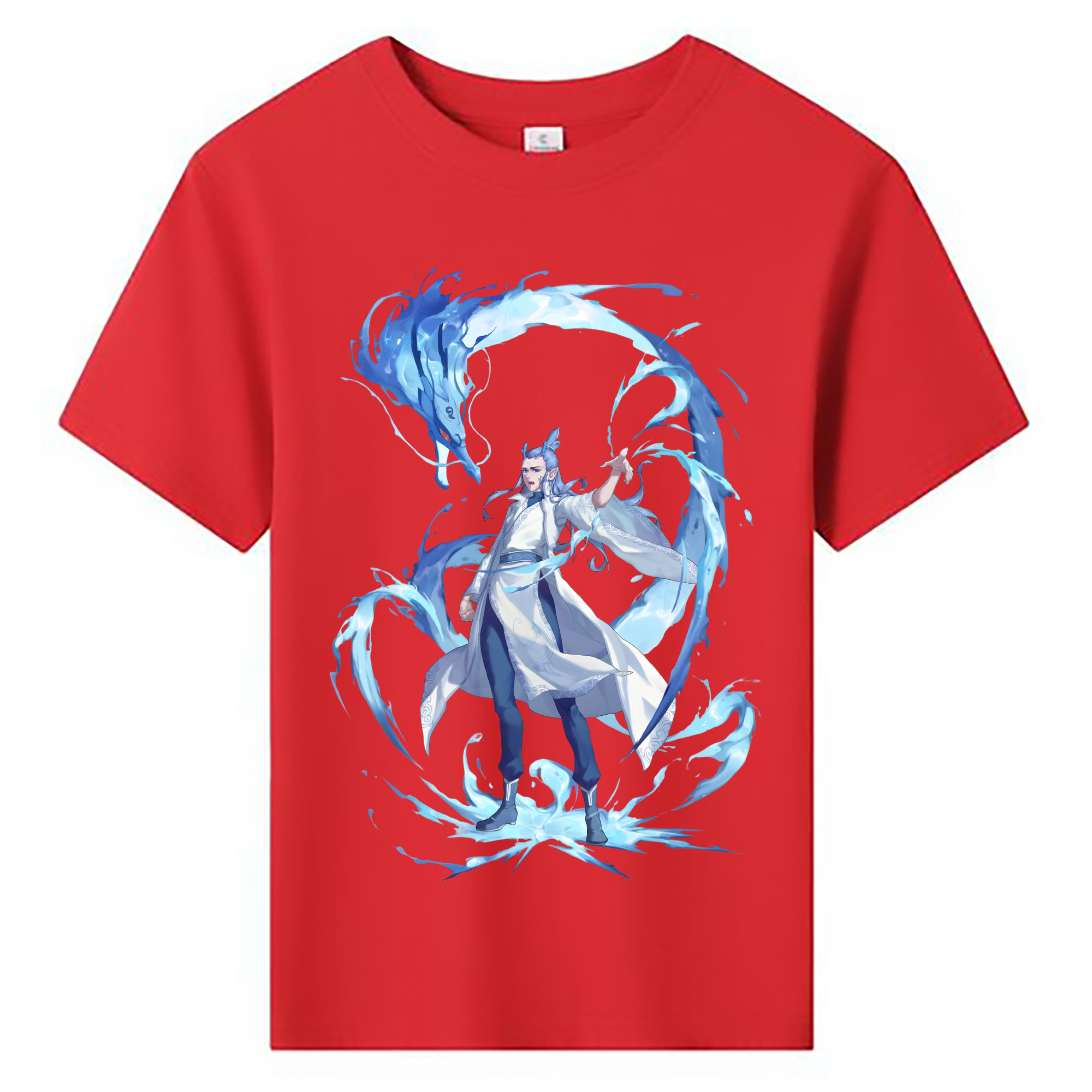 （画像用） Ne Zha 2 ナタ 魔童の大暴れ 綿100％キッズTシャツ（フロントプリント）