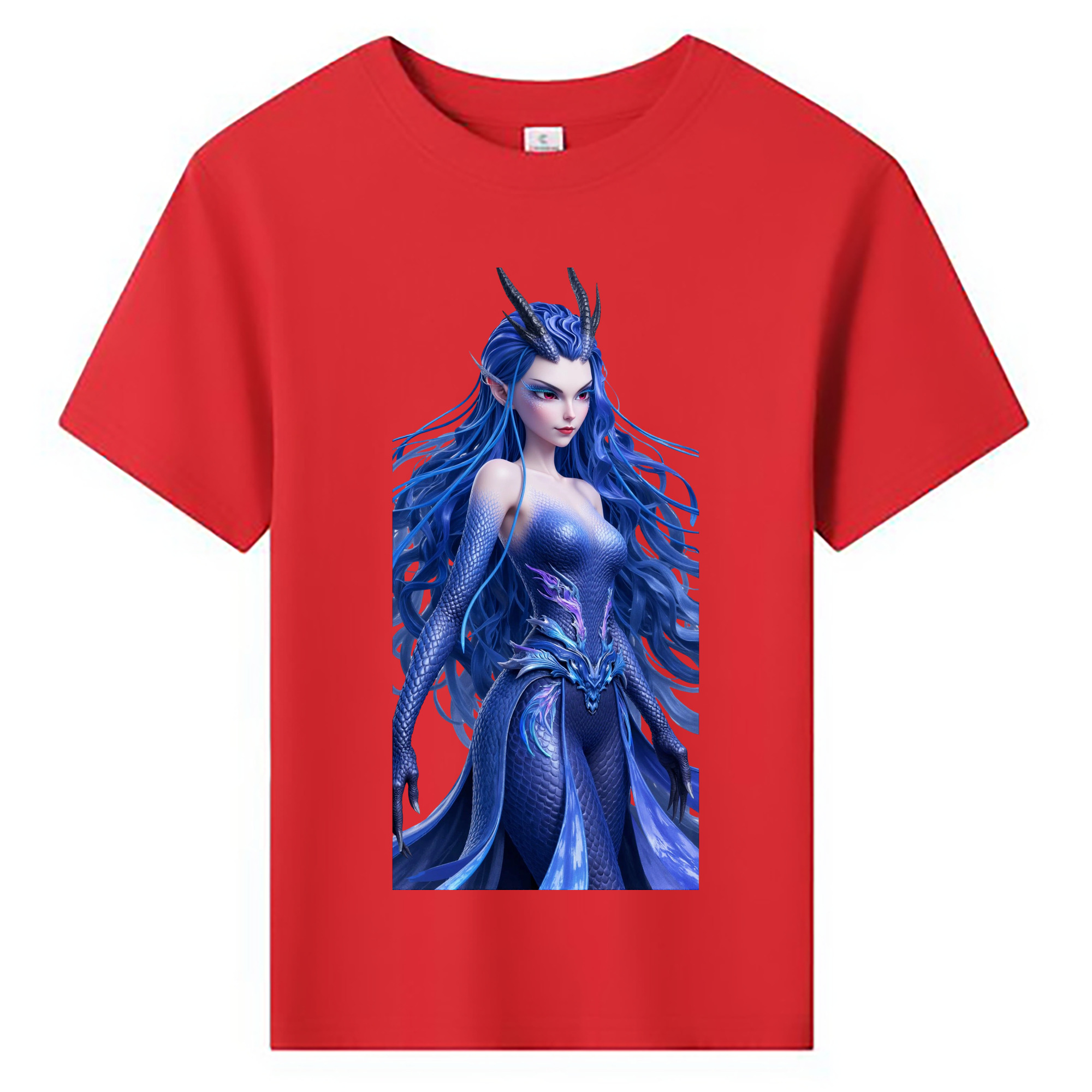 （画像用） Ne Zha 2 ナタ 魔童の大暴れ 綿100％キッズTシャツ（フロントプリント）