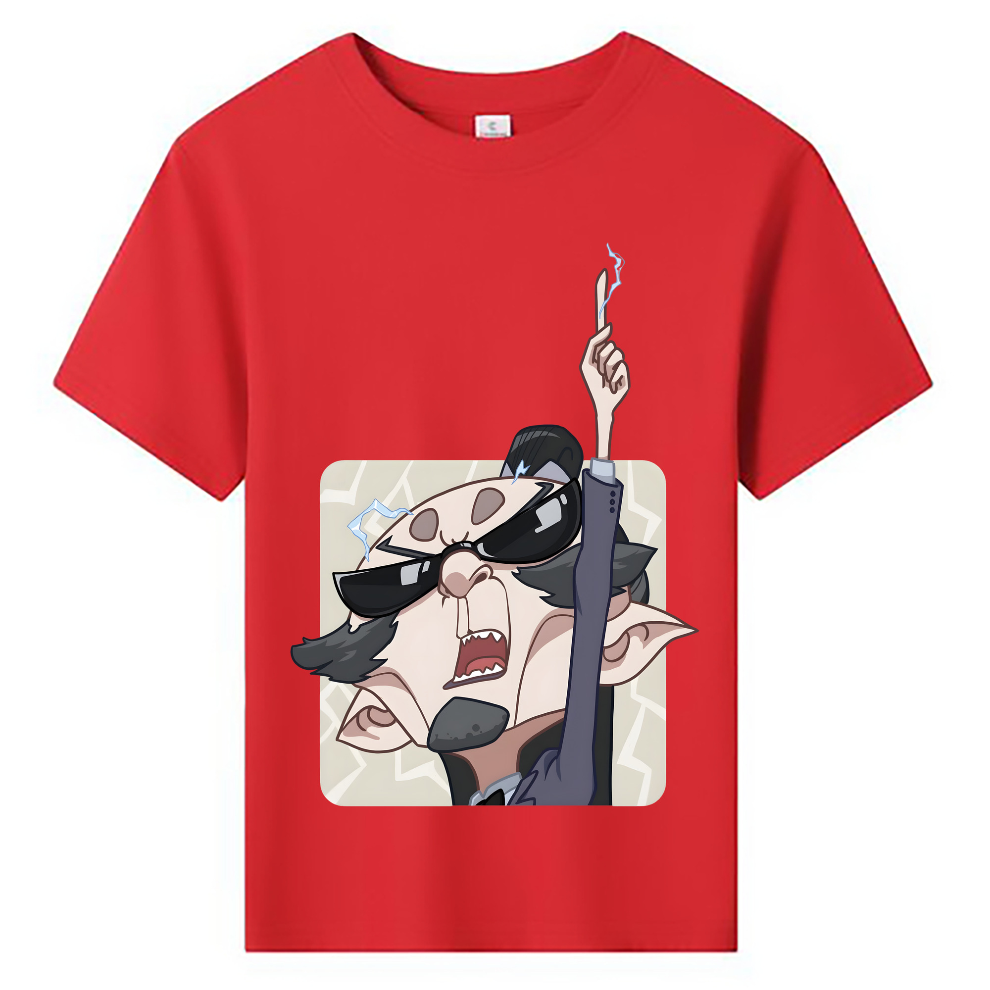 （画像用） Ne Zha 2 ナタ 魔童の大暴れ 綿100％キッズTシャツ（フロントプリント）