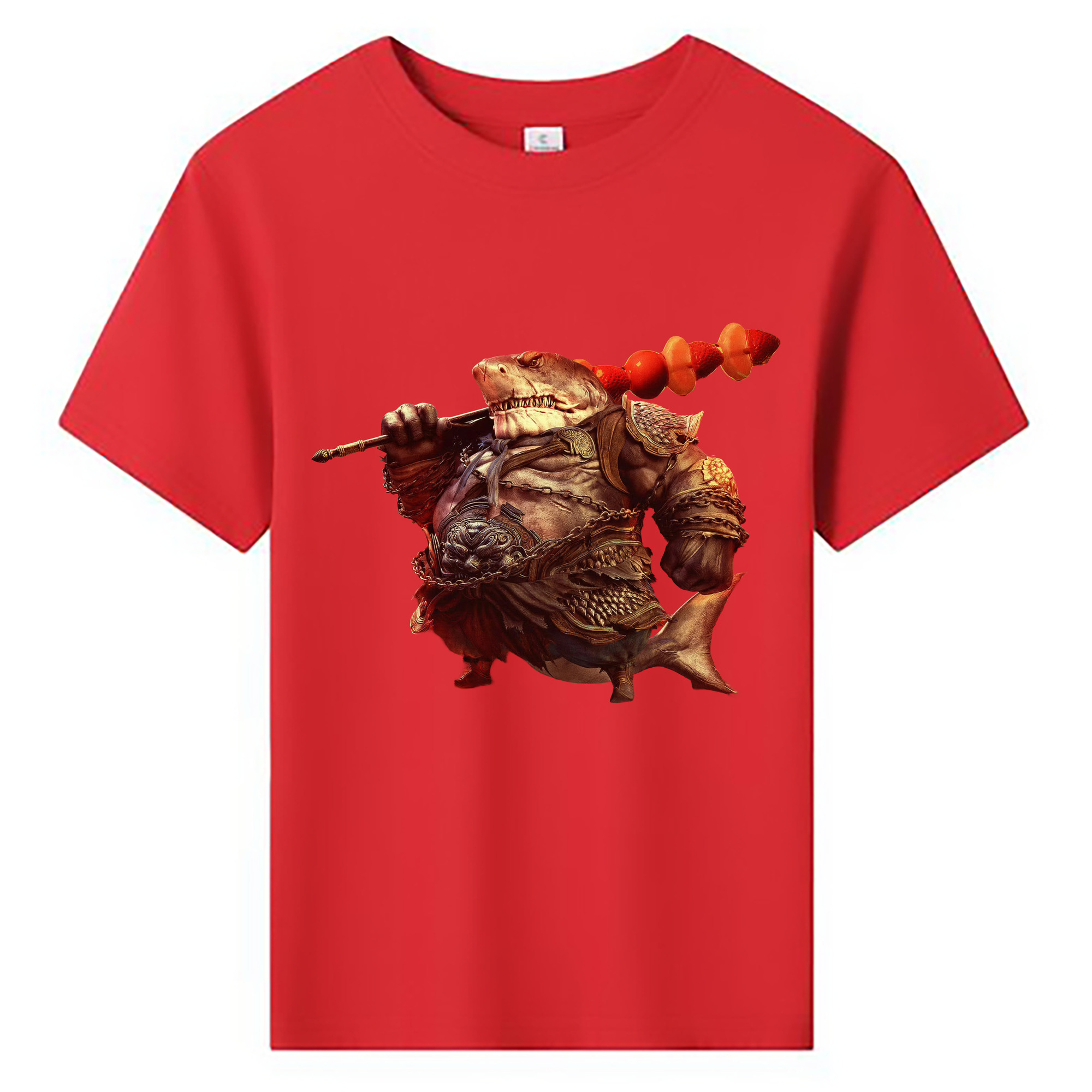 （画像用） Ne Zha 2 ナタ 魔童の大暴れ 綿100％キッズTシャツ（フロントプリント）