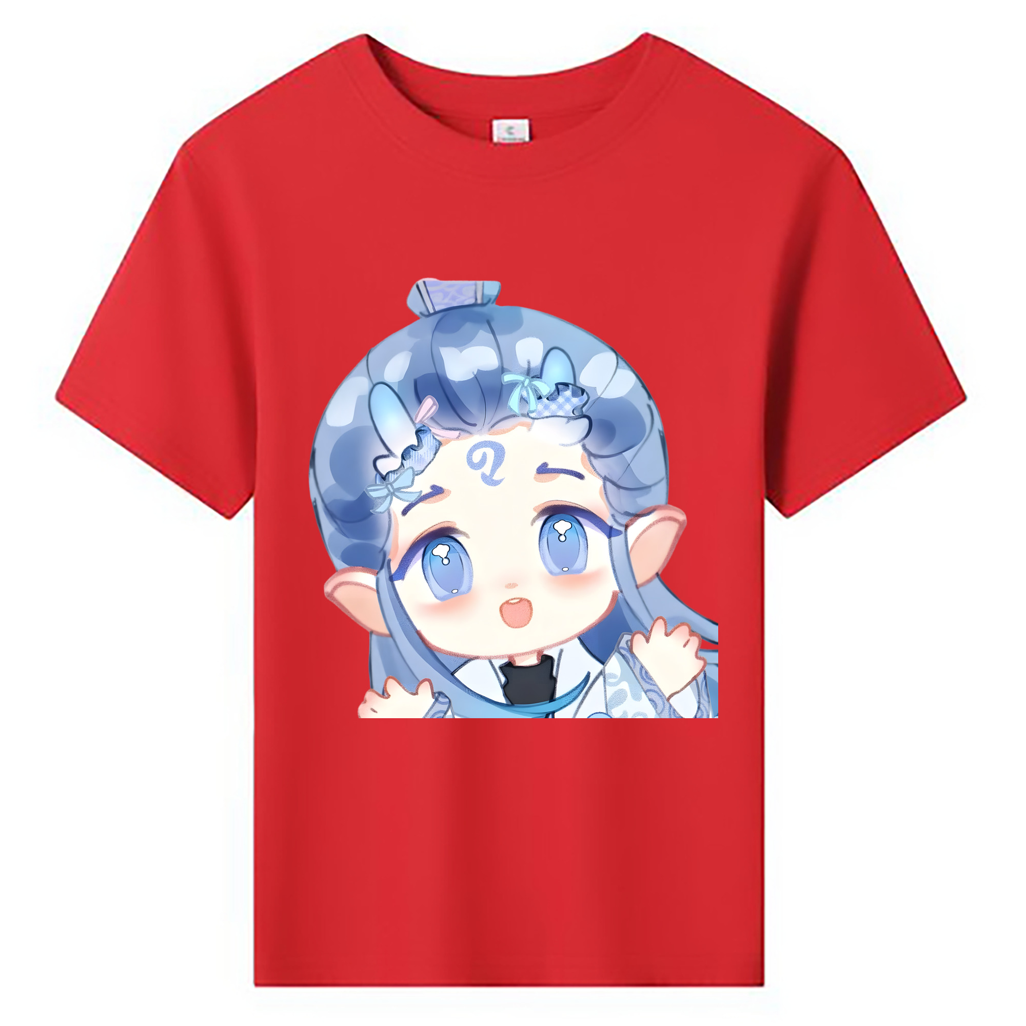 （画像用） Ne Zha 2 ナタ 魔童の大暴れ 綿100％キッズTシャツ（フロントプリント）