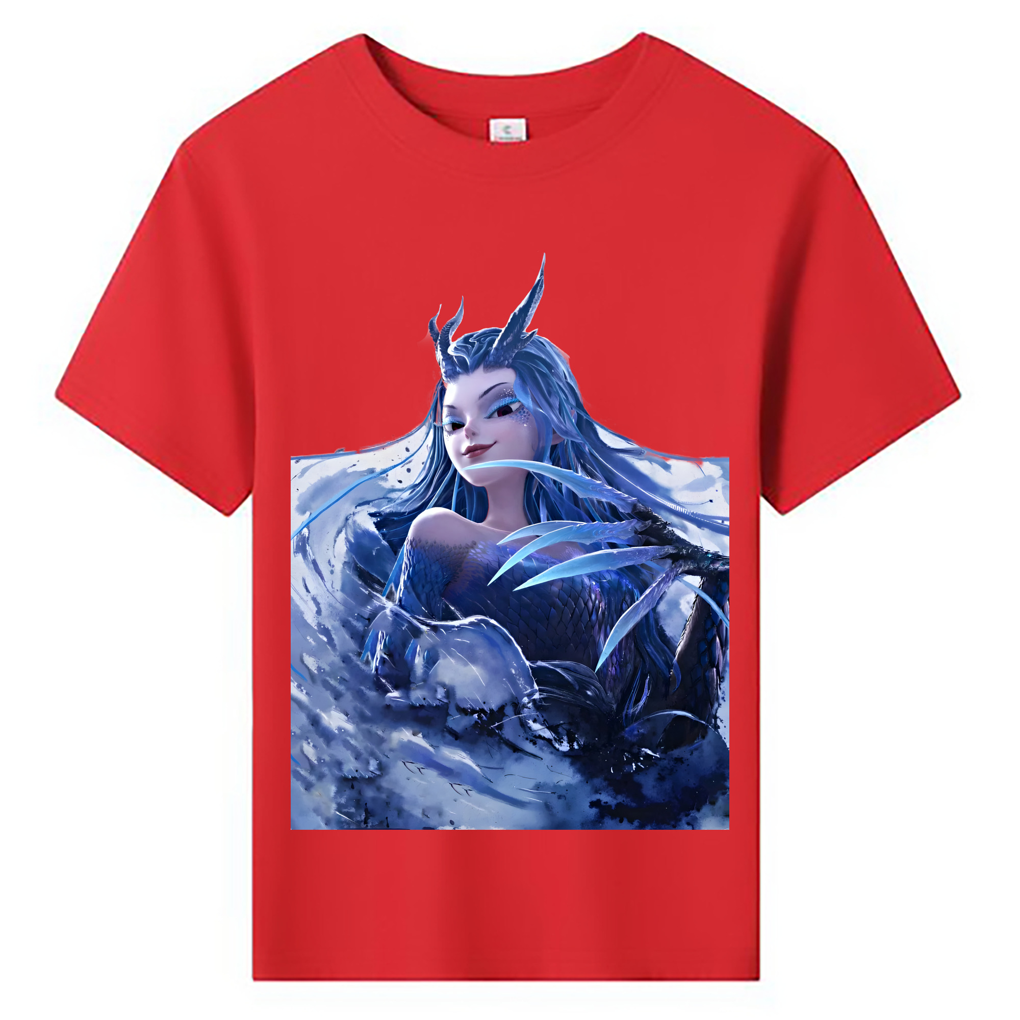 （画像用） Ne Zha 2 ナタ 魔童の大暴れ 綿100％キッズTシャツ（フロントプリント）