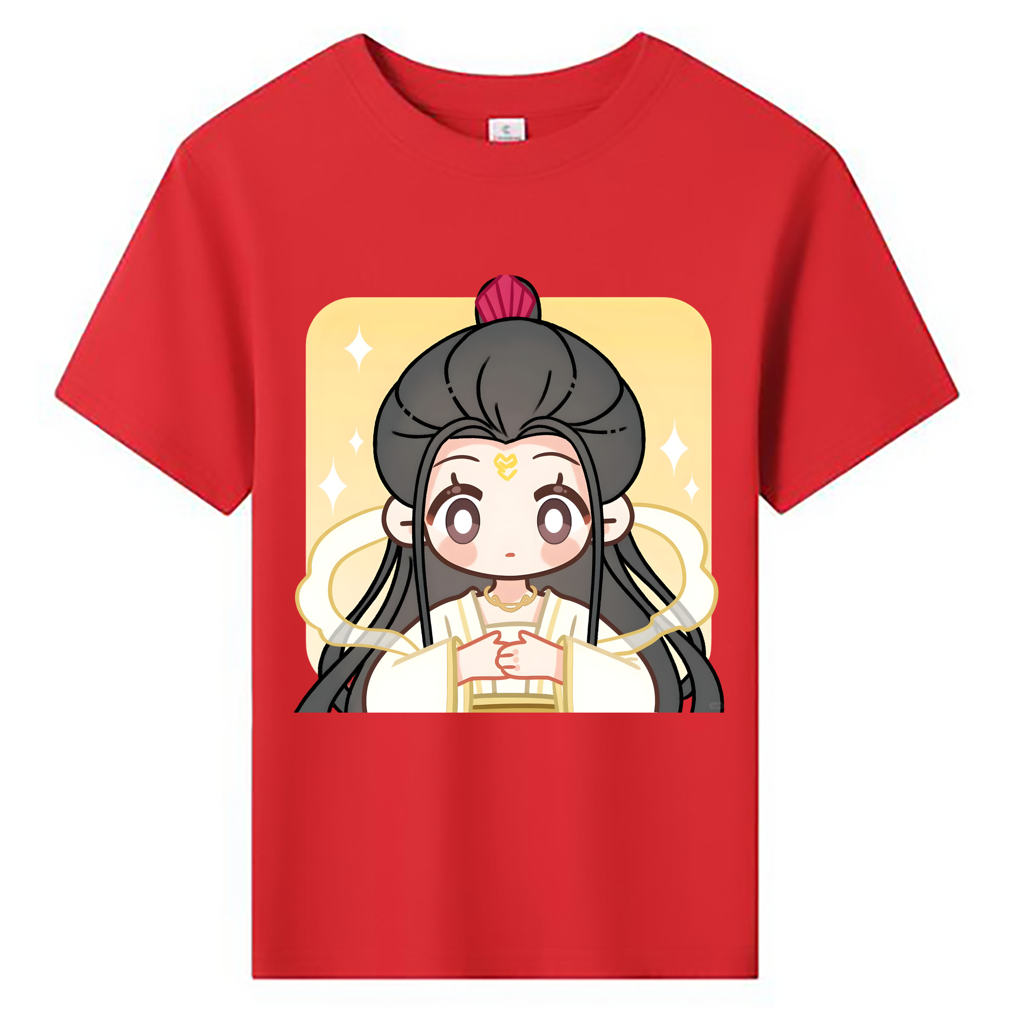 （画像用） Ne Zha 2 ナタ 魔童の大暴れ 綿100％キッズTシャツ（フロントプリント）