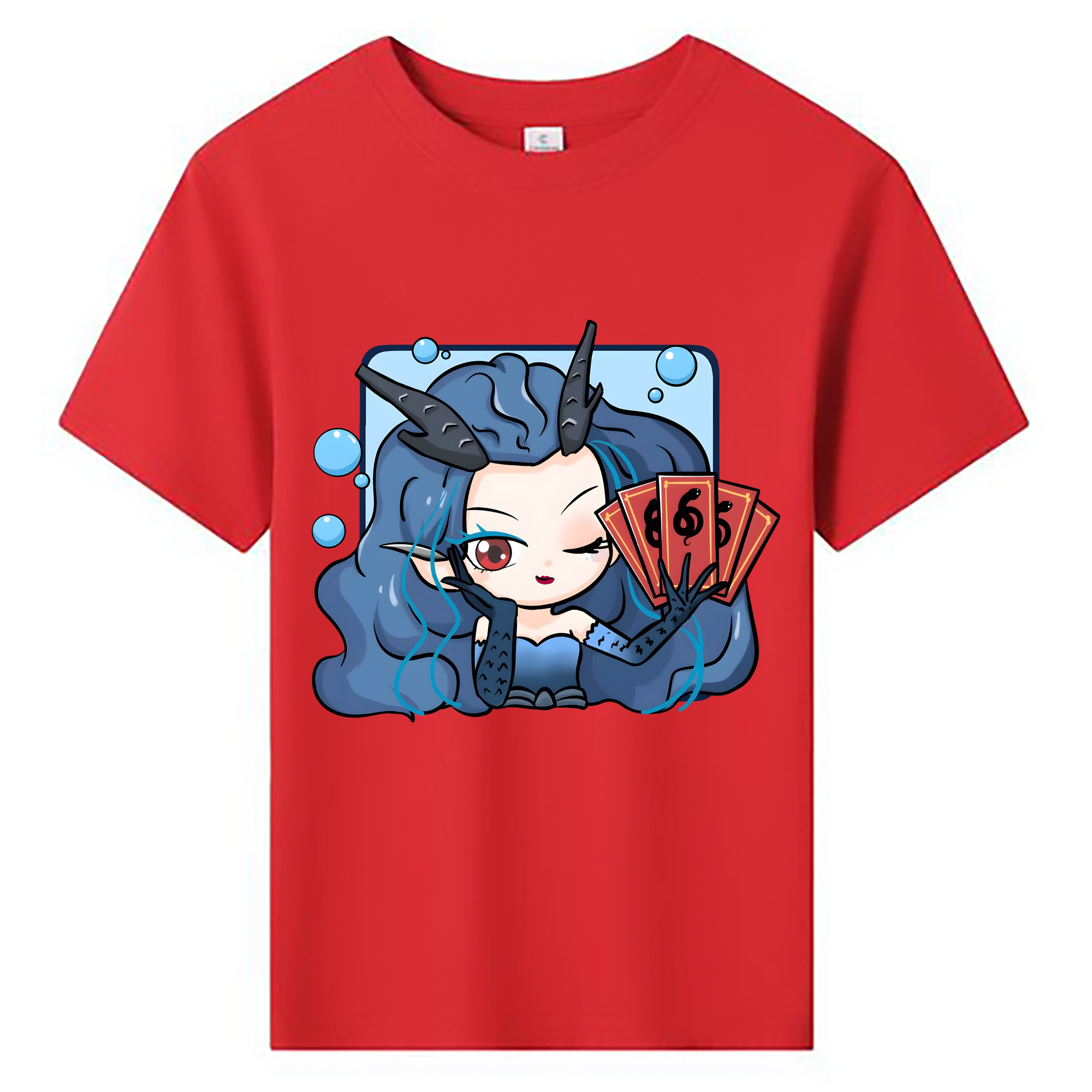 （画像用） Ne Zha 2 ナタ 魔童の大暴れ 綿100％キッズTシャツ（フロントプリント）