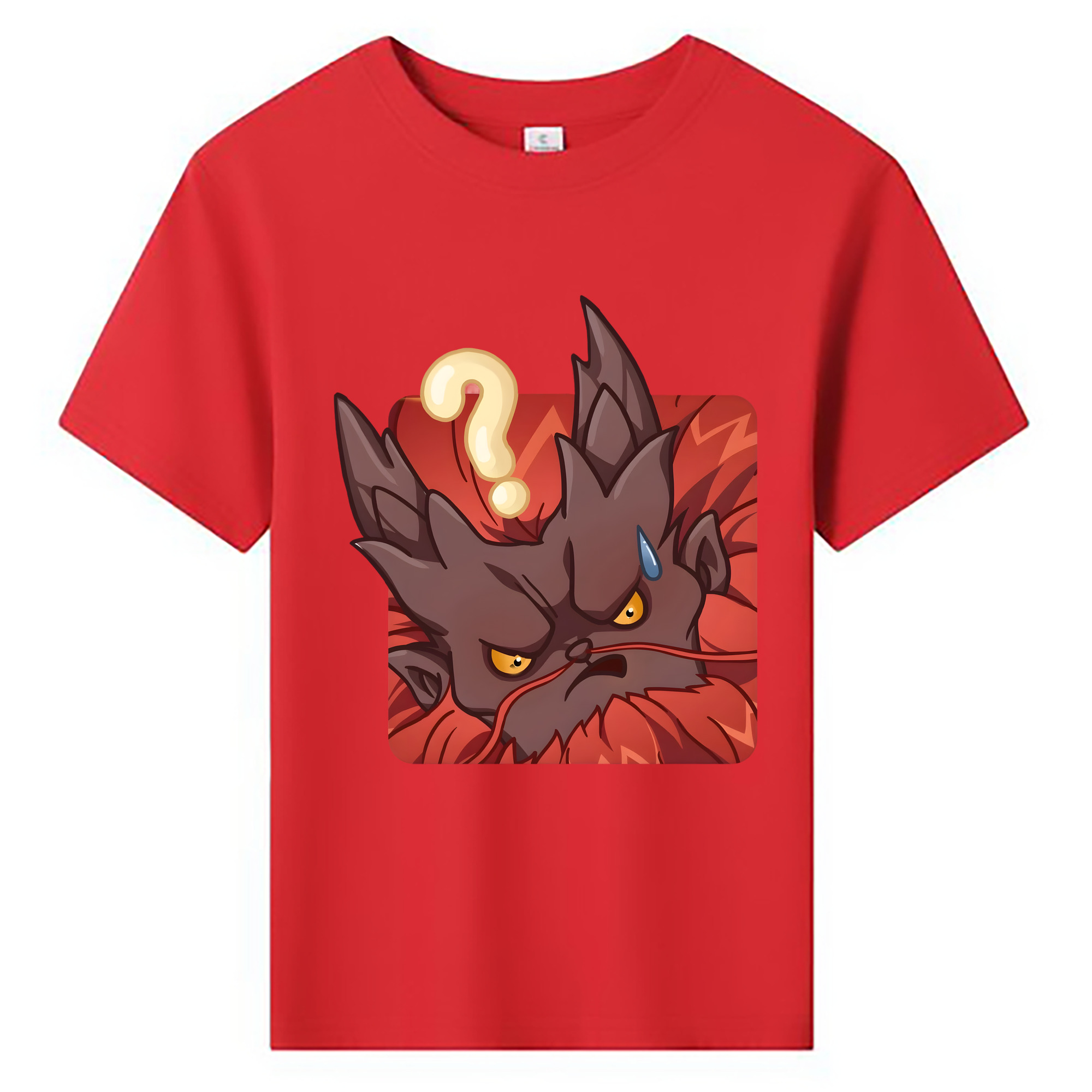 （画像用） Ne Zha 2 ナタ 魔童の大暴れ 綿100％キッズTシャツ（フロントプリント）